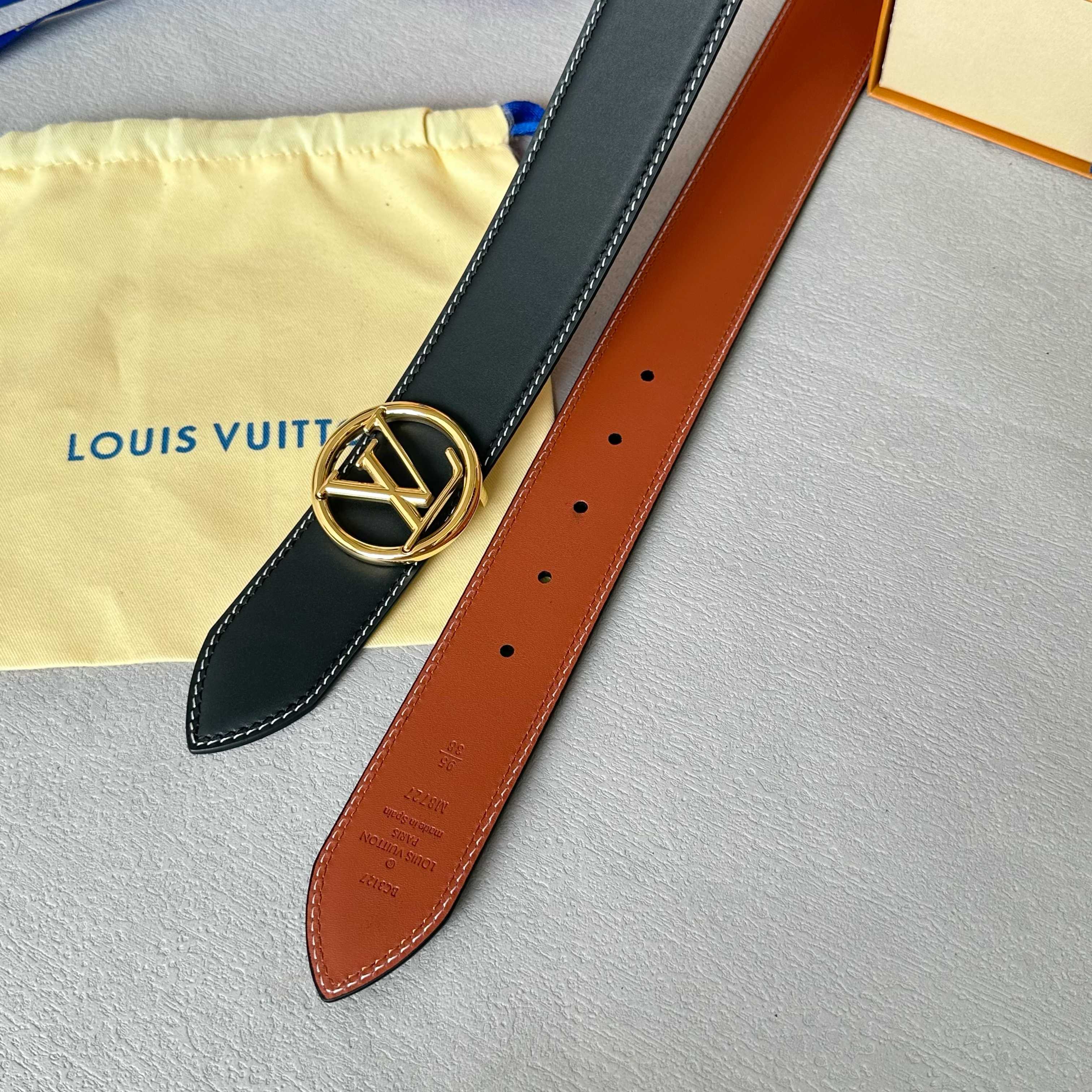 🌸L0UIS VUITT0N 今季新品 男士原單腰帶 寬度40毫米 雙面頭層小牛皮車雙線工藝 搭配經典鋼