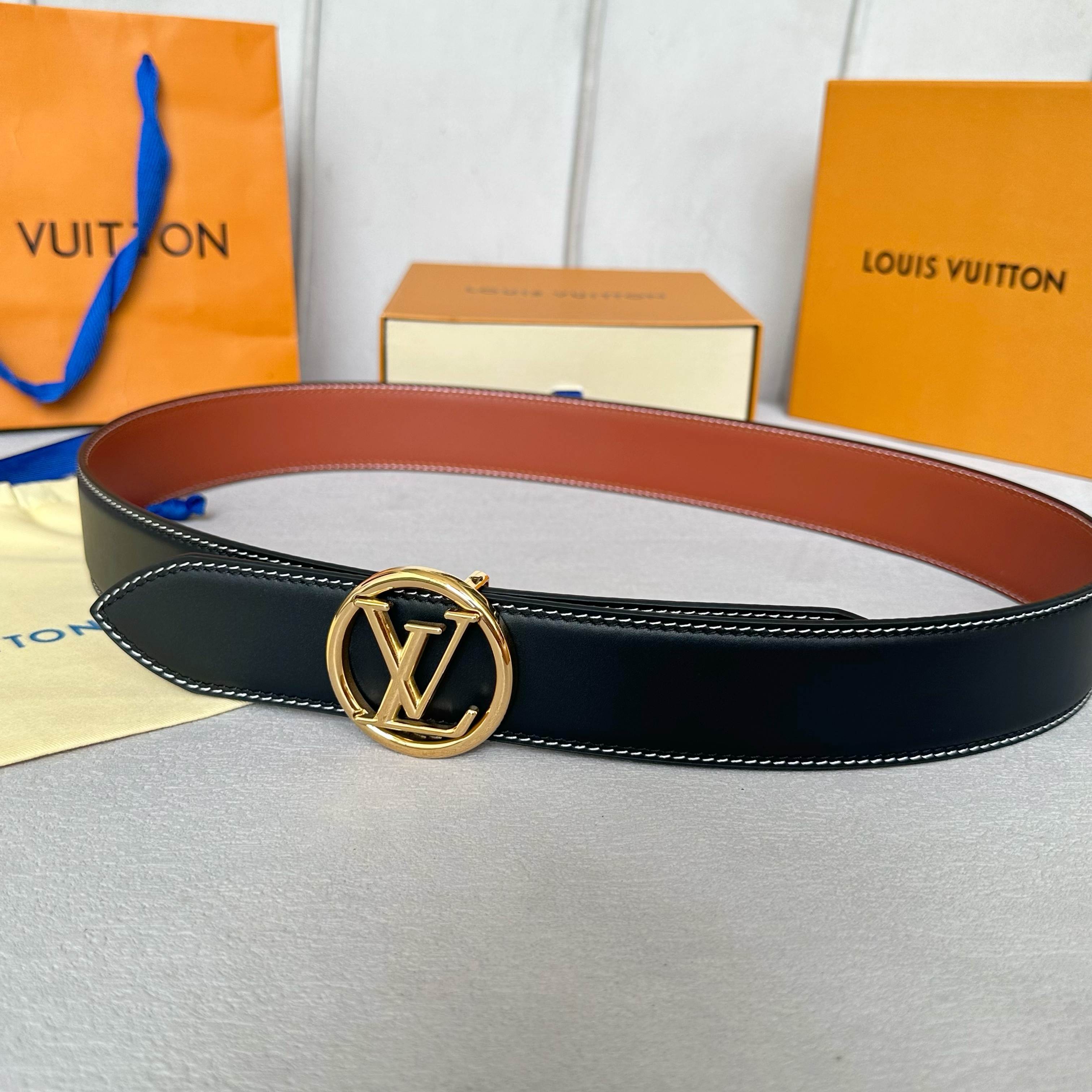 🌸L0UIS VUITT0N 今季新品 男士原單腰帶 寬度40毫米 雙面頭層小牛皮車雙線工藝 搭配經典鋼