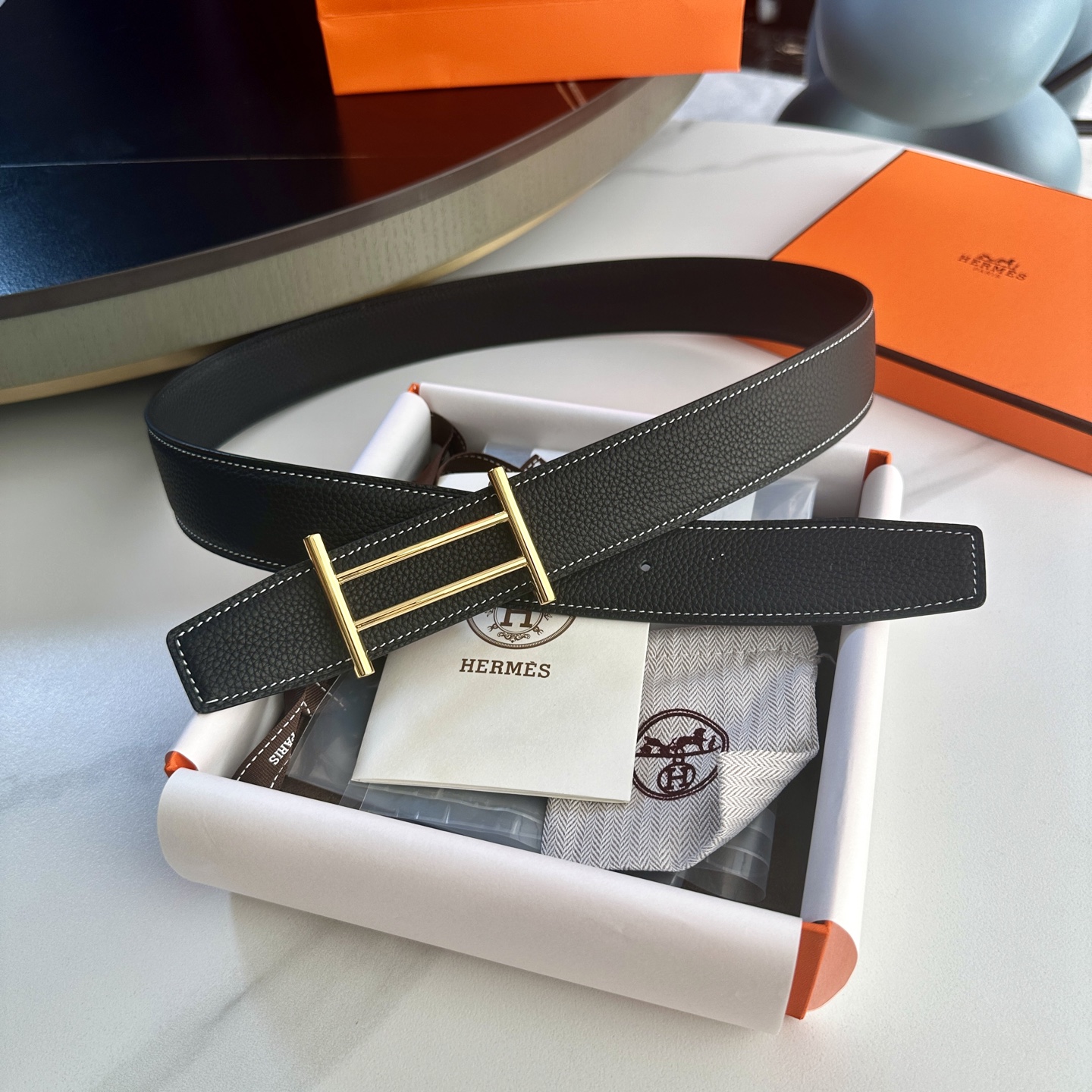 Hermes P255 原版包裝ダブルサイドリザードレザー