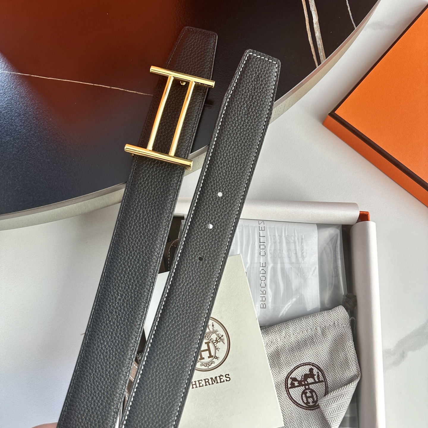 Hermes P255 原版包裝ダブルサイドリザードレザー