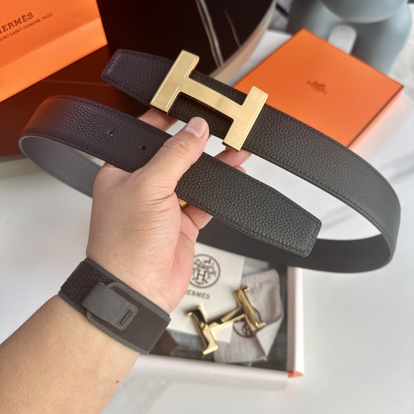 HermeS P255 原版包裝 38mm メンズリバーシブルベルト