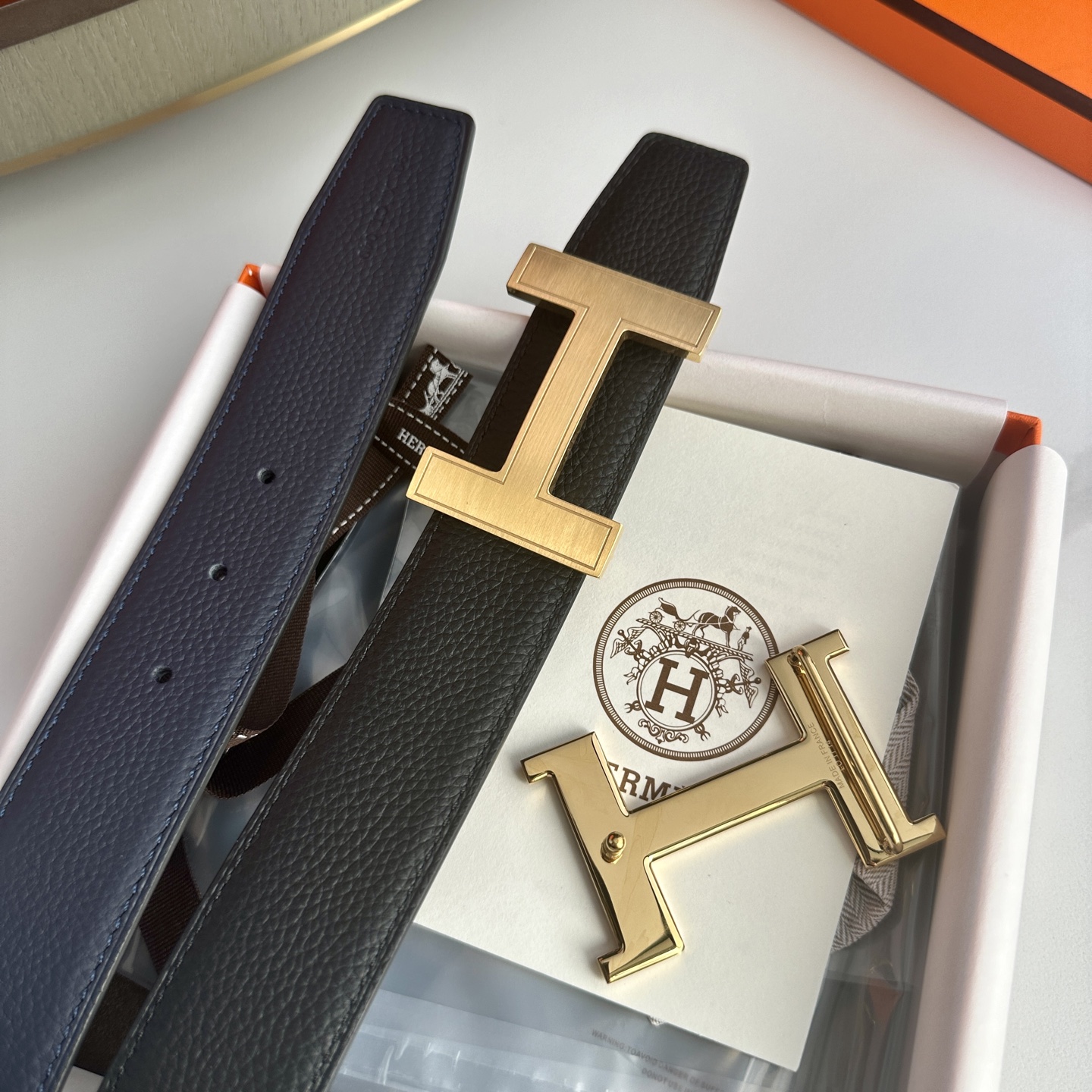 HermeS P255 原版包裝 38mm メンズリバーシブルベルト