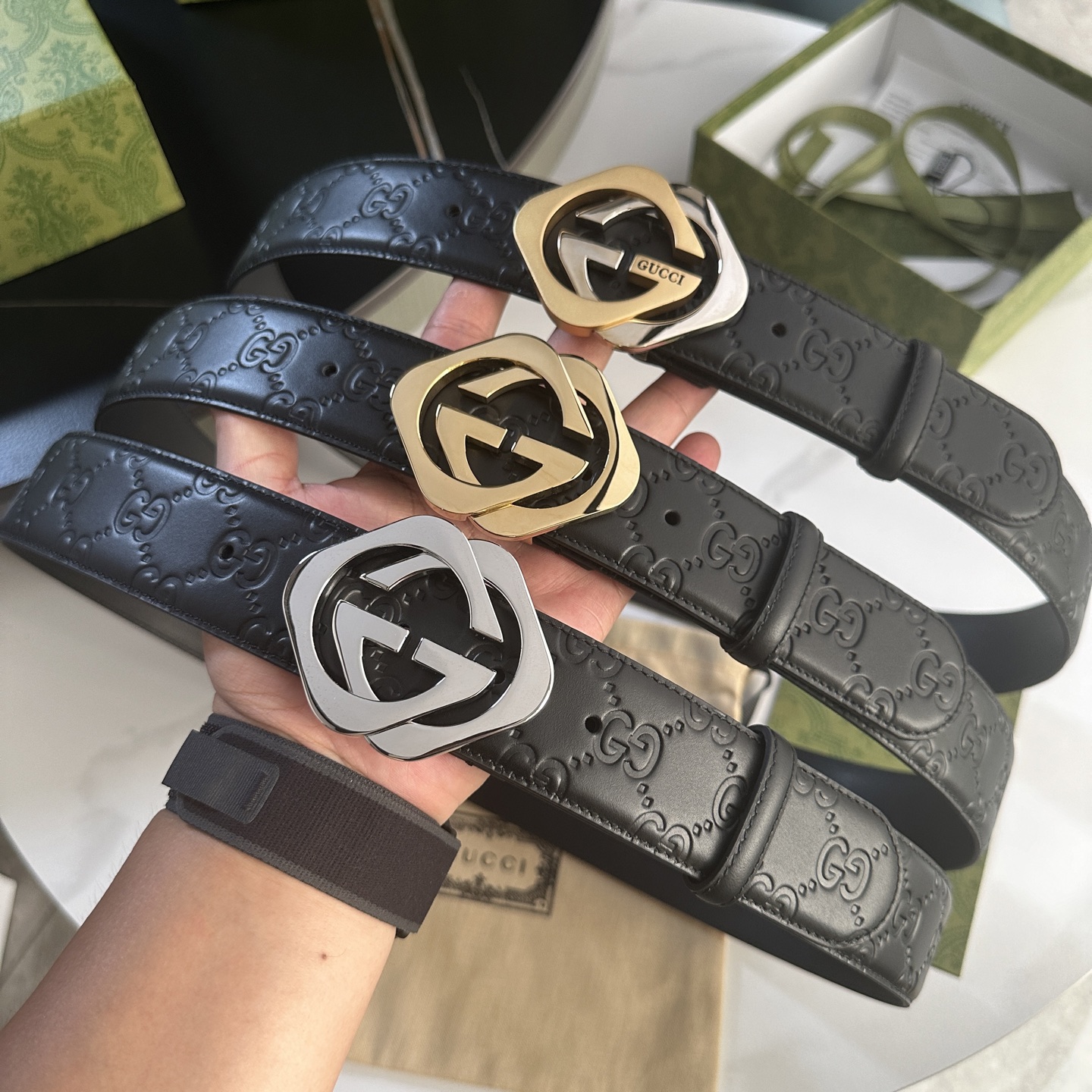 Gucci Men’s Belt: Real-Grade Leather with Waterproof Classic Design - 图片 5
