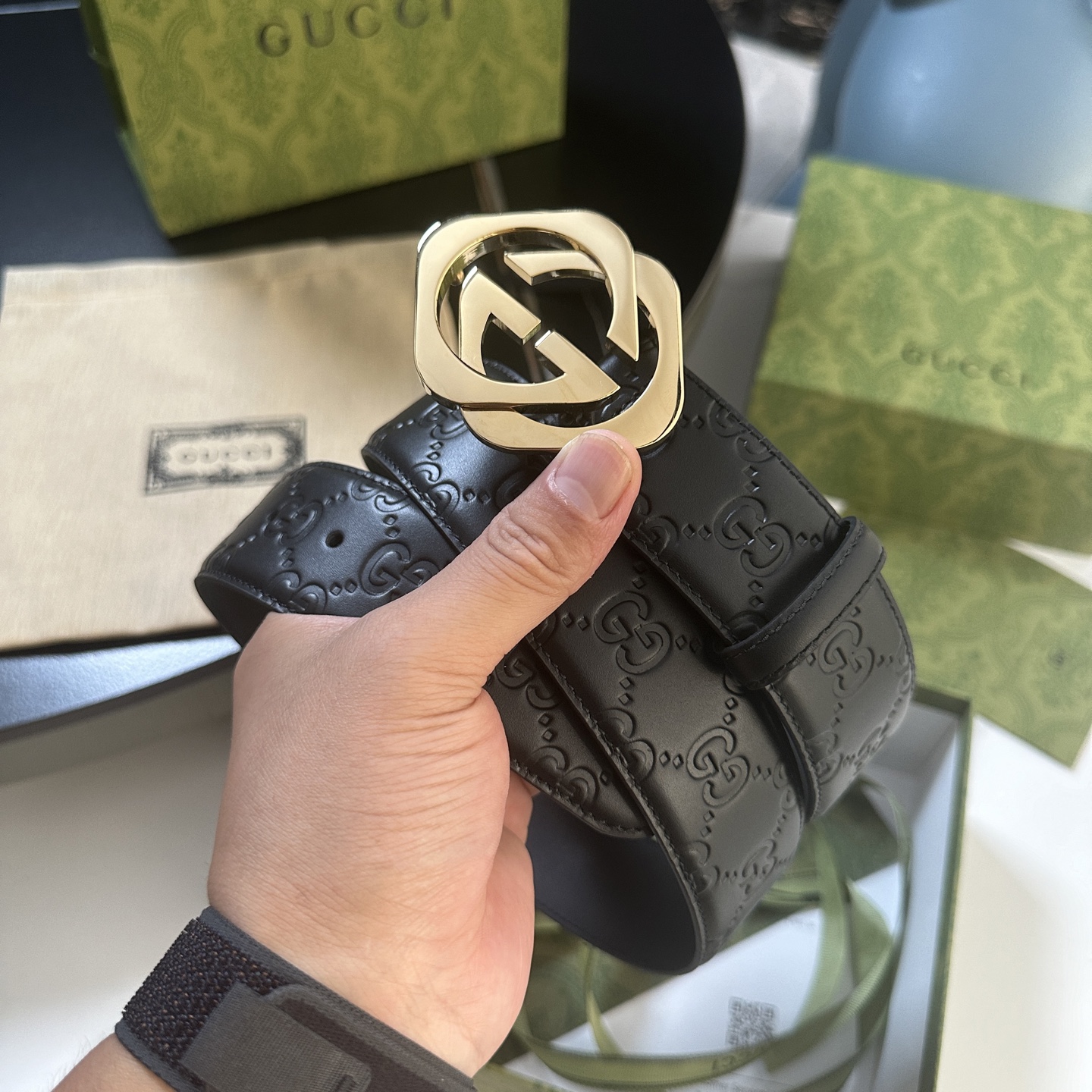 Gucci Men’s Belt: Real-Grade Leather with Waterproof Classic Design - 图片 2