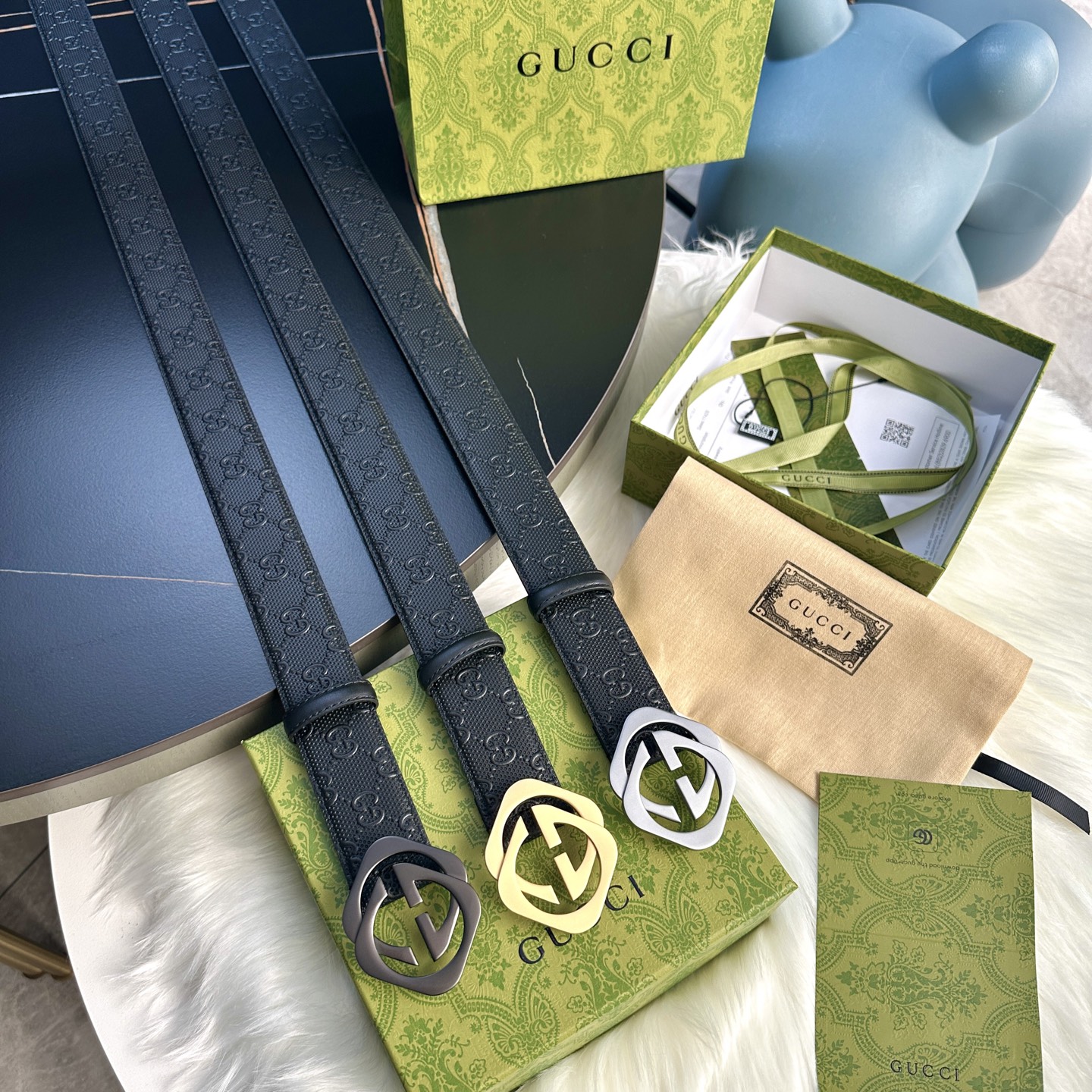GUCCI P238 男性用ダブルGベルト 40mm