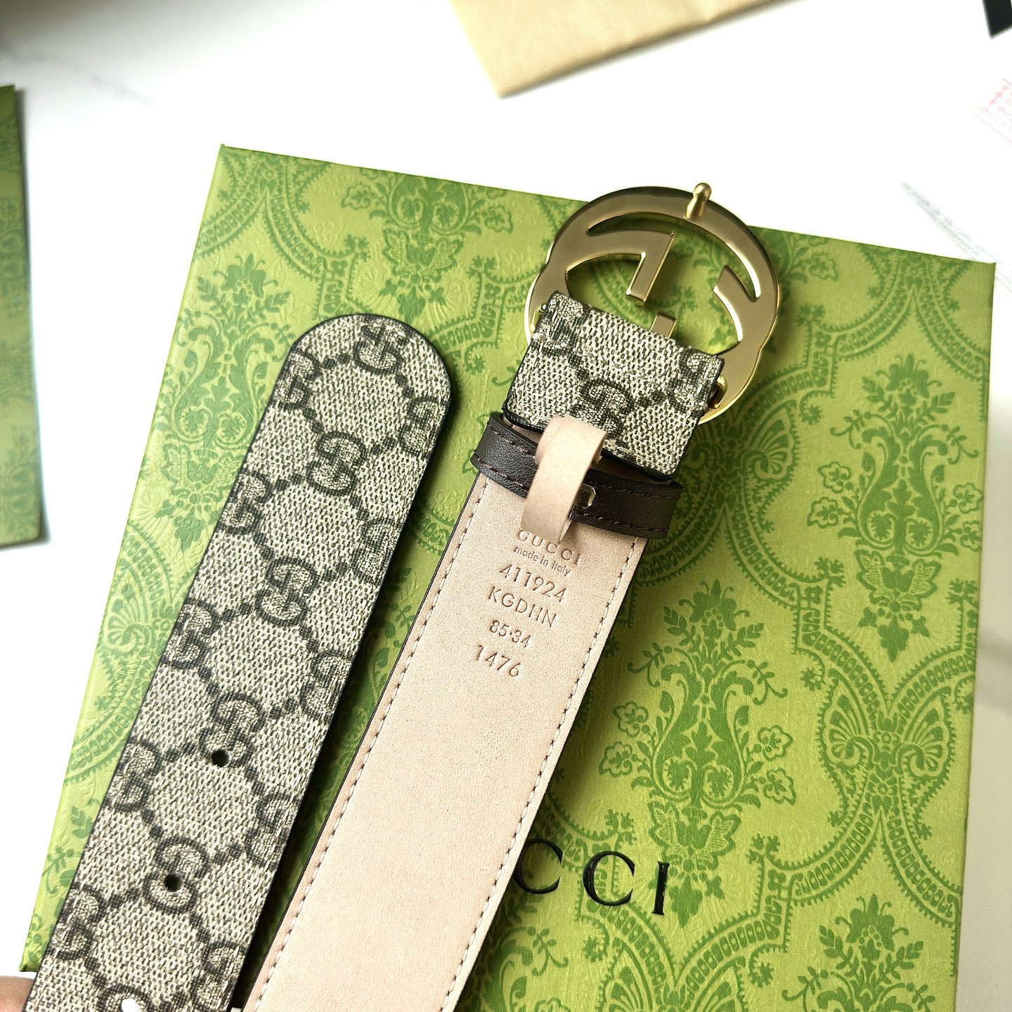Luxury Gucci Men’s Belts: Real-Grade Leather, Waterproof, Classic Design - 图片 7