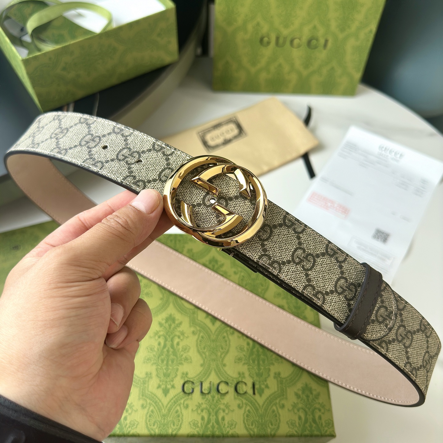 Luxury Gucci Men’s Belts: Real-Grade Leather, Waterproof, Classic Design - 图片 6