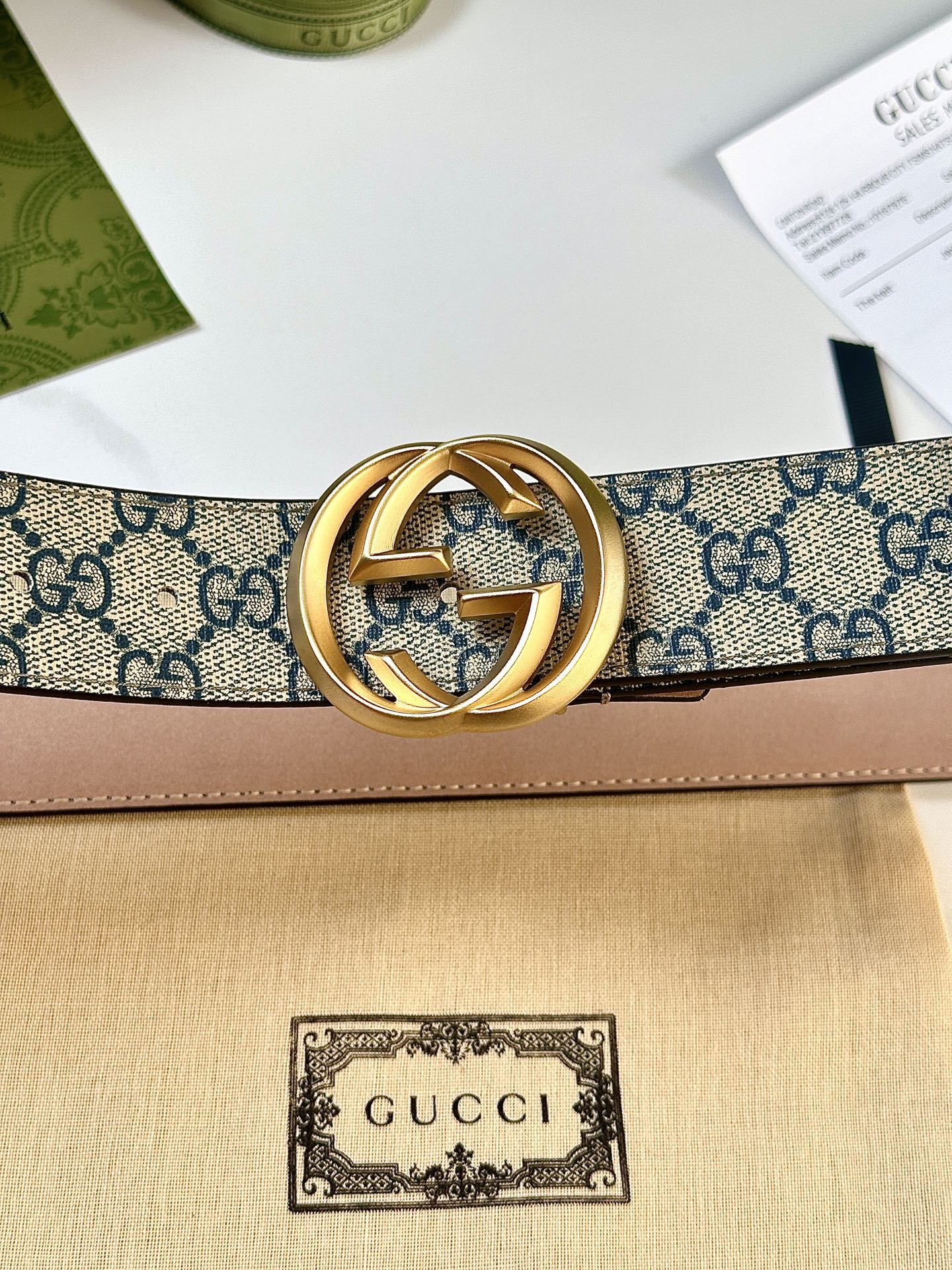 Gucci Men’s Belts: Real-Grade Leather and Waterproof Style, 40mm Wide Metal Buckle - 图片 4