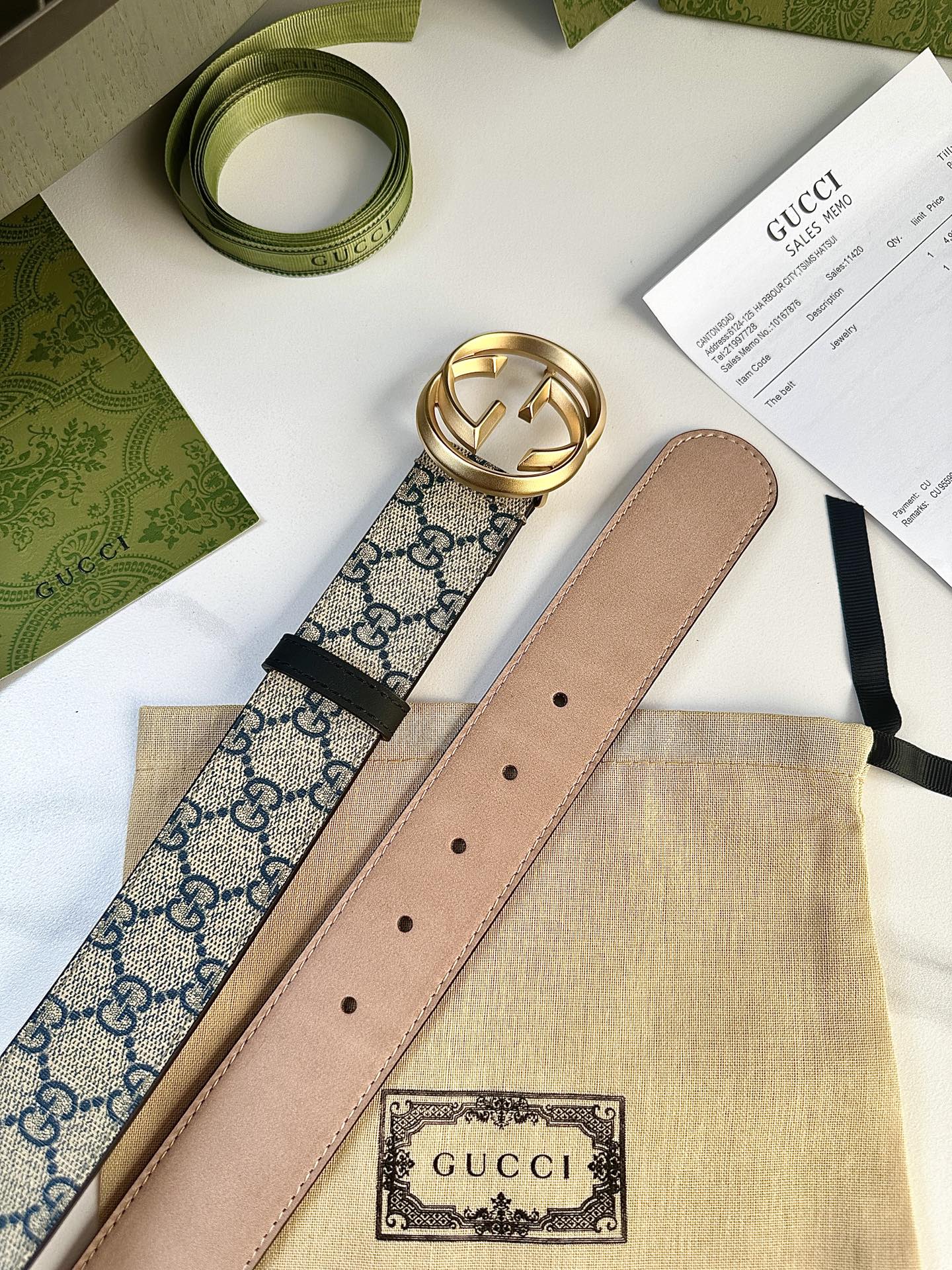 Gucci Men’s Belts: Real-Grade Leather and Waterproof Style, 40mm Wide Metal Buckle - 图片 6