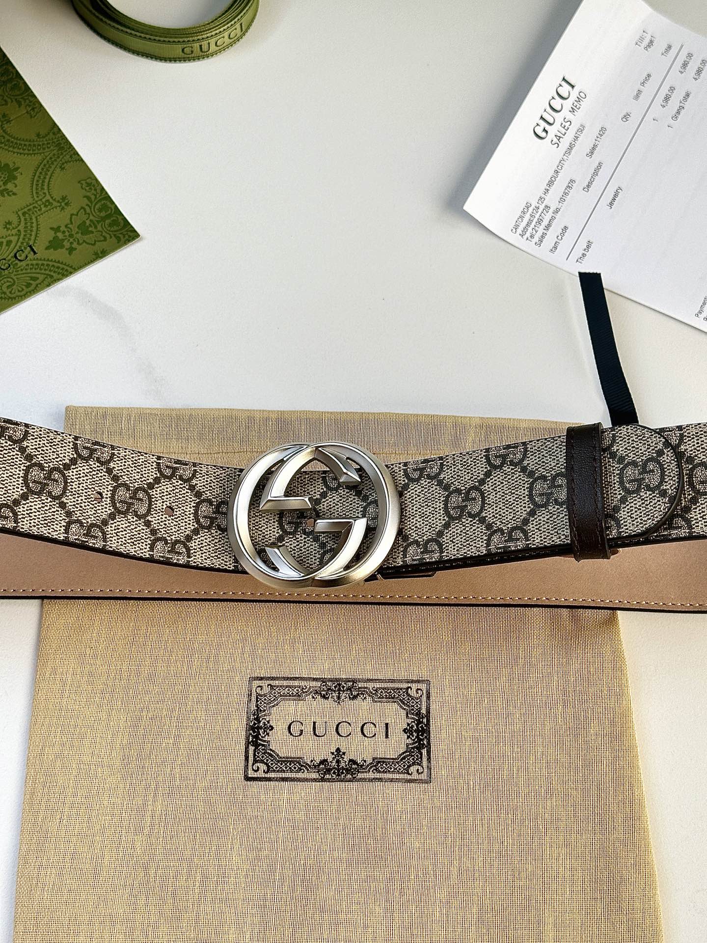 Luxury Gucci Men’s Belts: Real-Grade Collegiate Style with Classic Waterproof Design - 图片 4