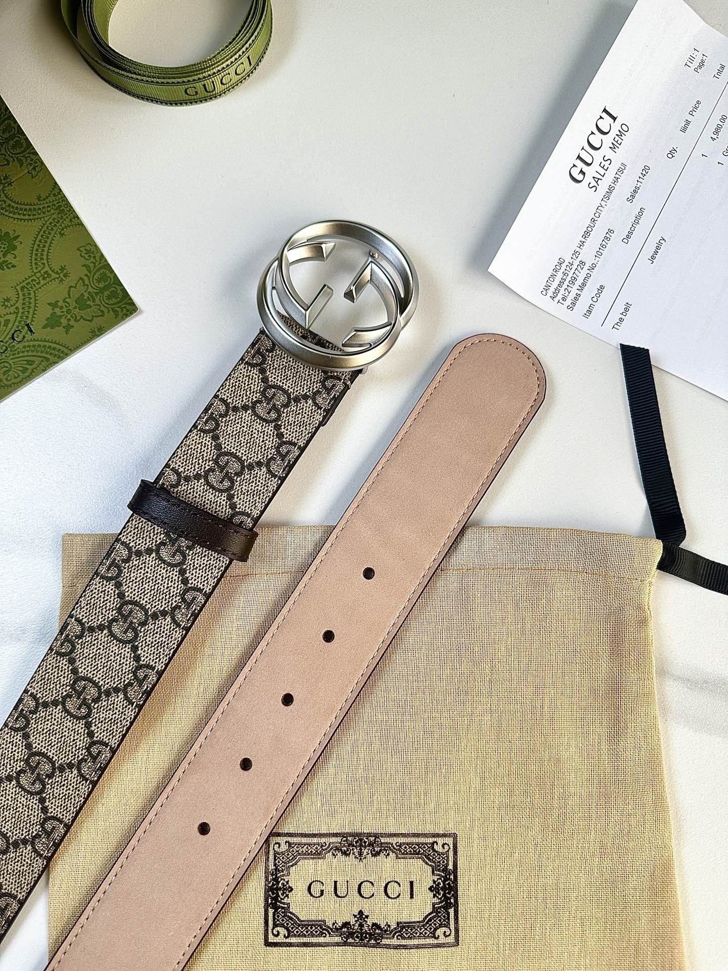 Luxury Gucci Men’s Belts: Real-Grade Collegiate Style with Classic Waterproof Design - 图片 6