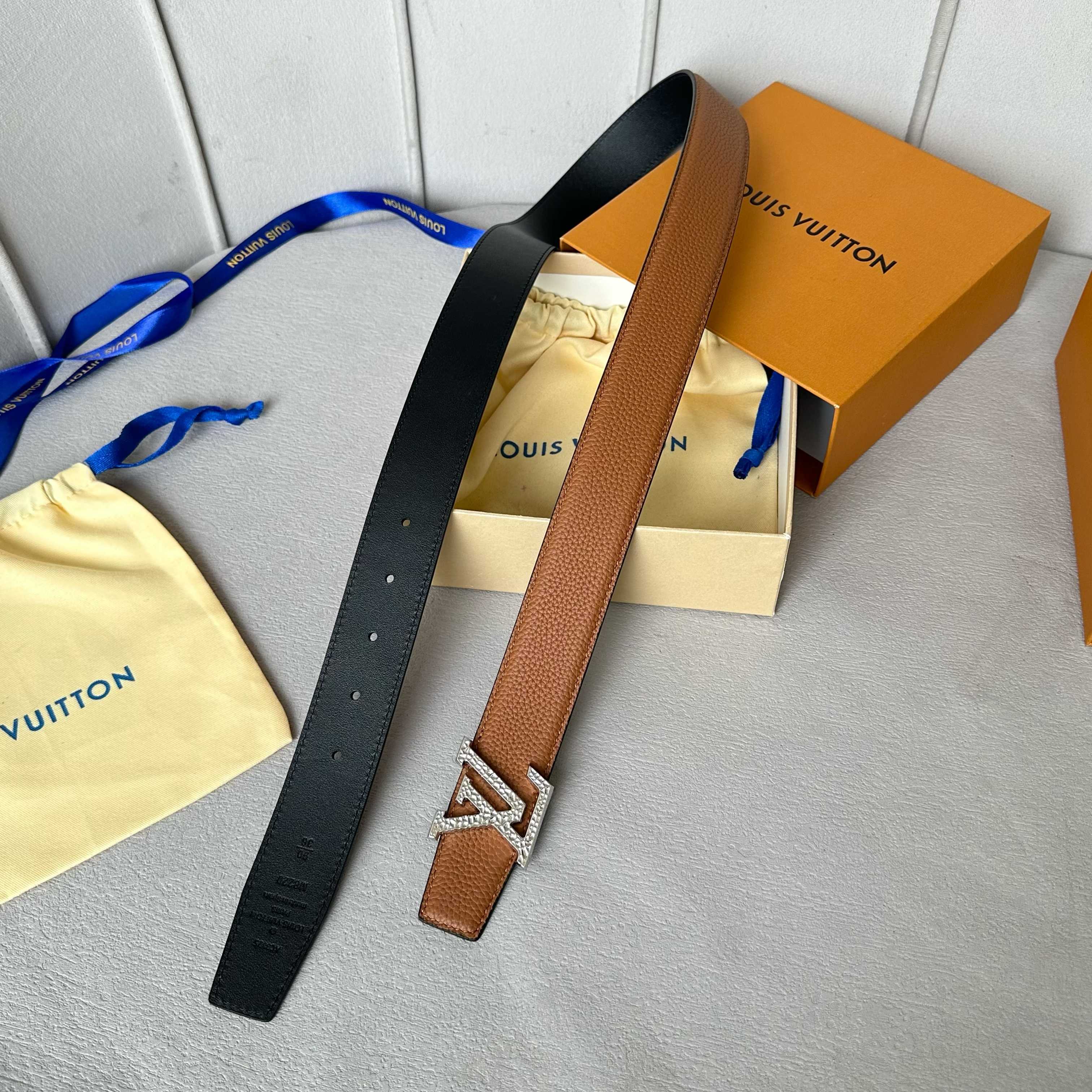 LVMH ルイ・ヴィトン 男性用ダブルフェイスベルト 幅35mm