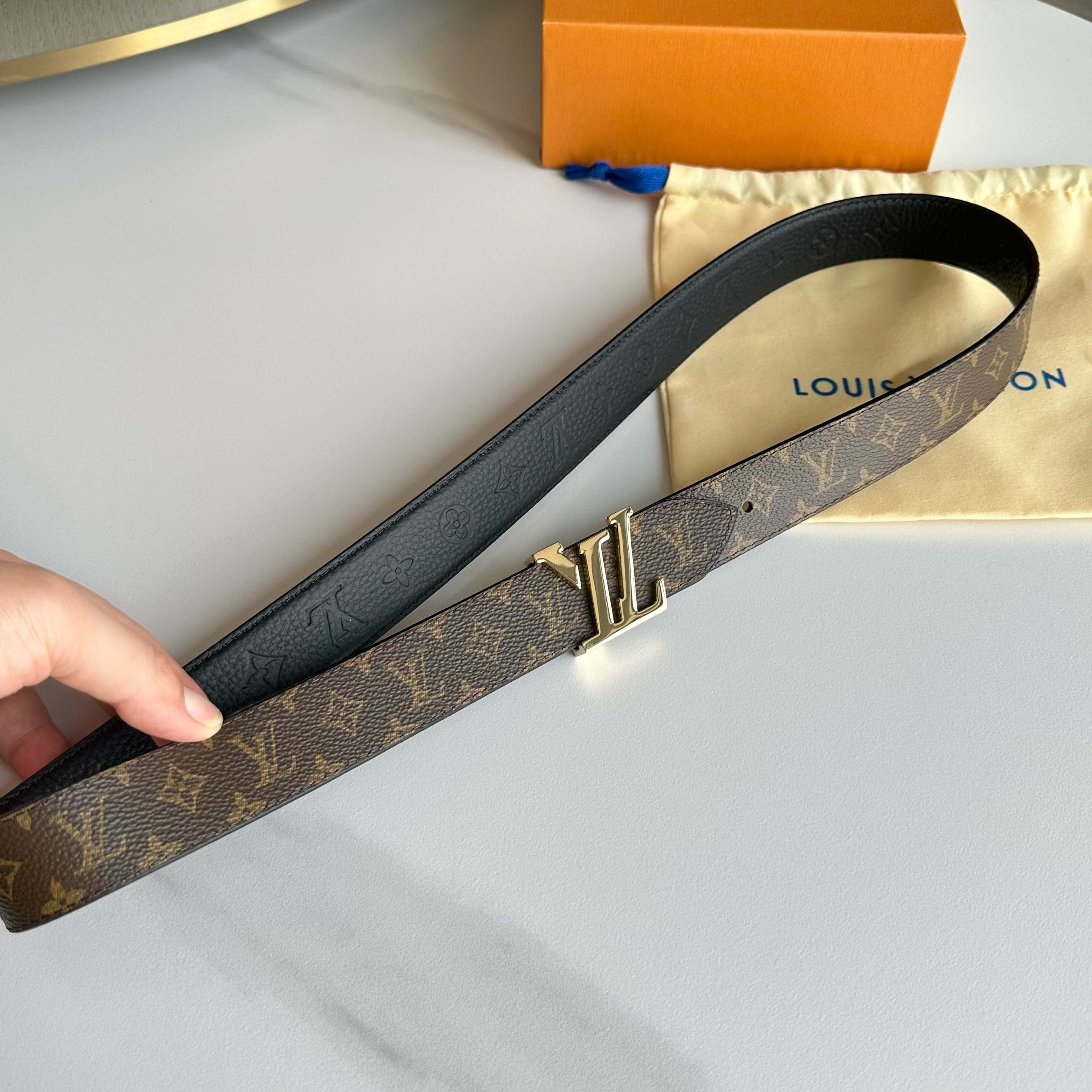 LOUIS VUITTON レディース原単腰帶 - ダブルフェイスデザイン