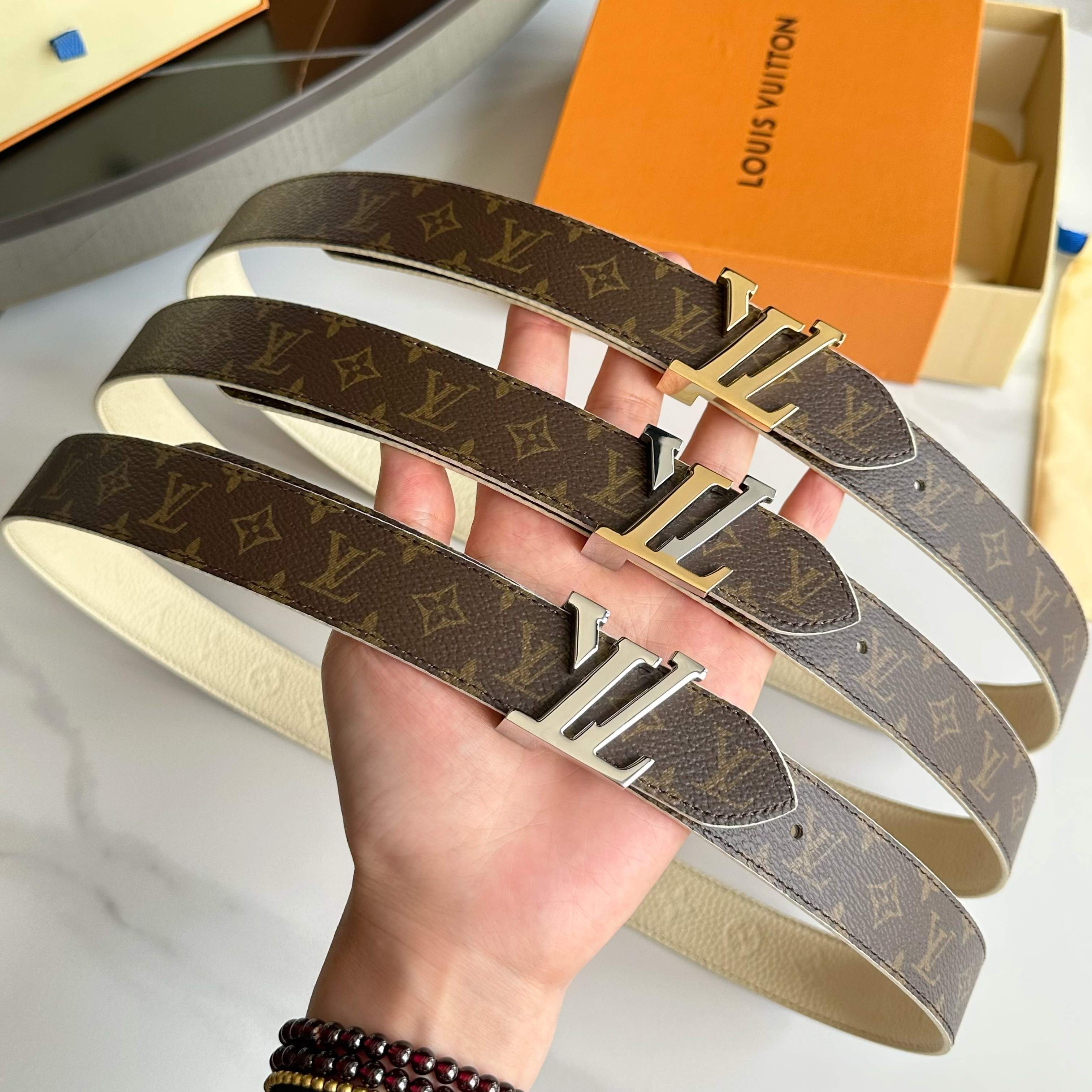 LVMH LOUIS VUITTON レディース原単腰帯 30mm幅・双面デザイン