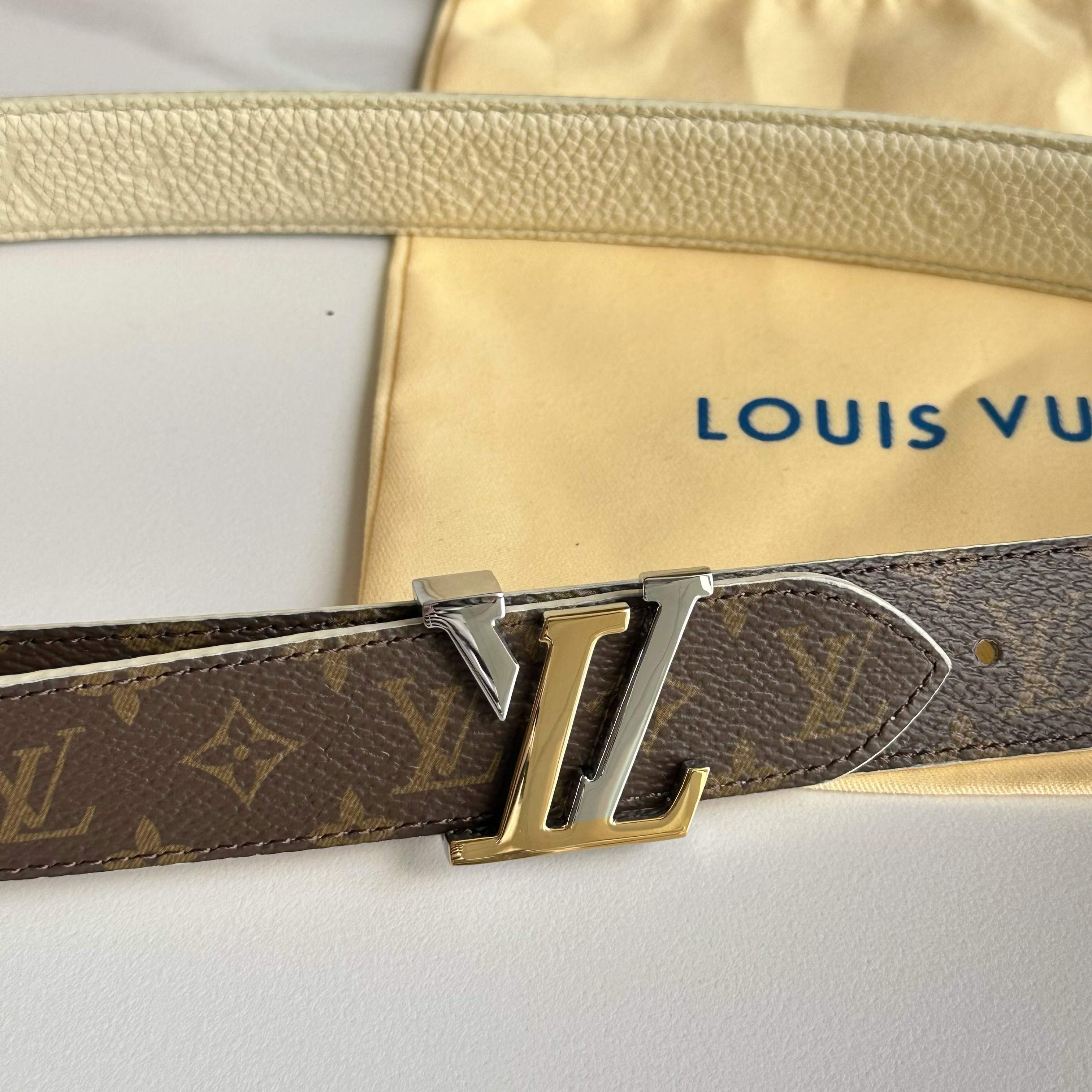 LVMH LOUIS VUITTON レディース原単腰帯 30mm幅・双面デザイン