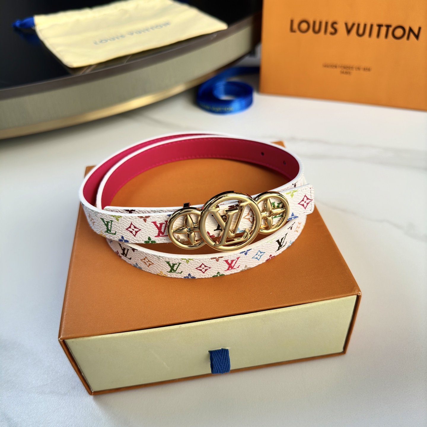 驢家 レディース 腰帯 小花シリーズ カスタム帆布