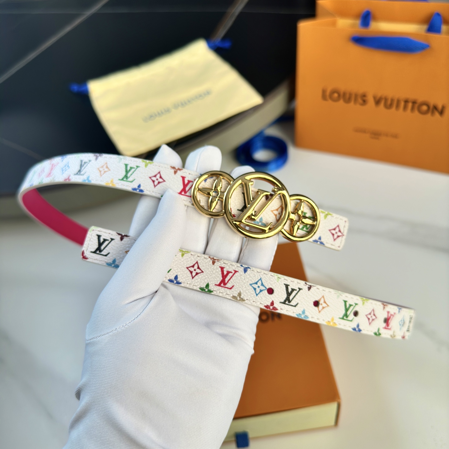 驢家 レディース 腰帯 小花シリーズ カスタム帆布