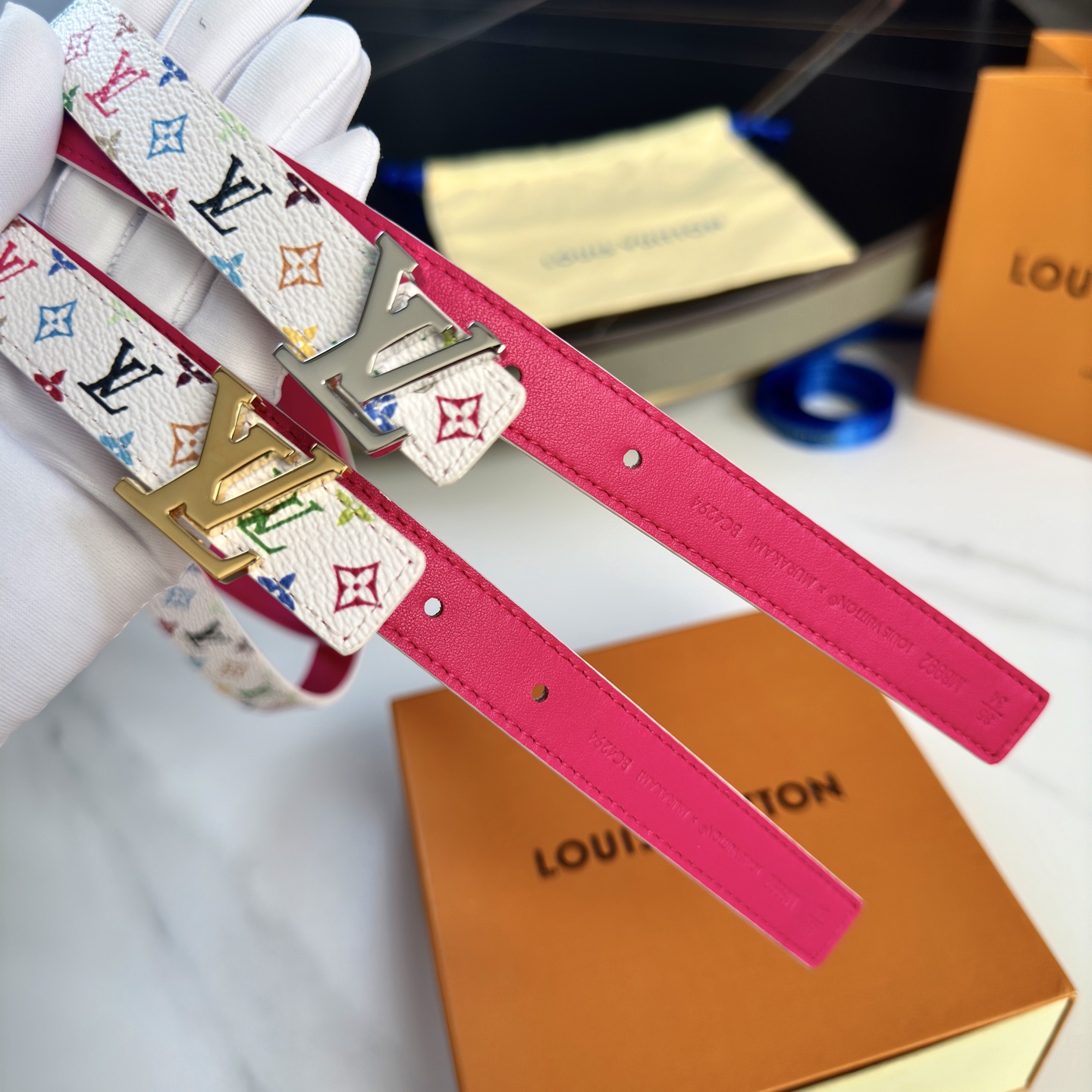 驢家 レディース 腰帯 小花シリーズ カスタムキャンバス