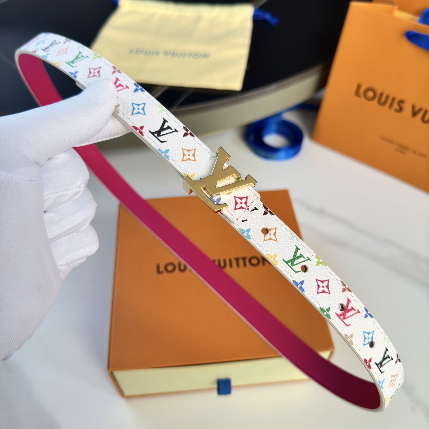 驢家 レディース 腰帯 小花シリーズ カスタムキャンバス