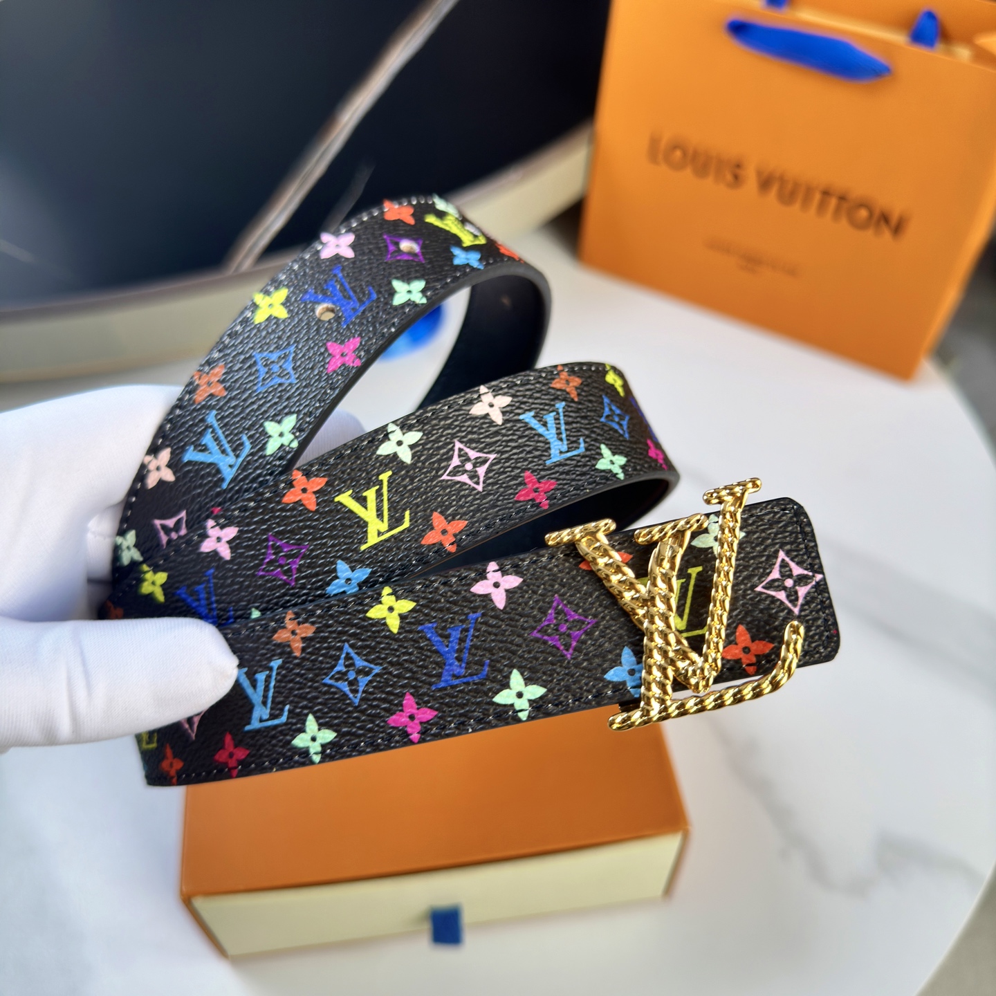 驢家 レディース ウエストベルト 小花シリーズ カスタムキャンバス