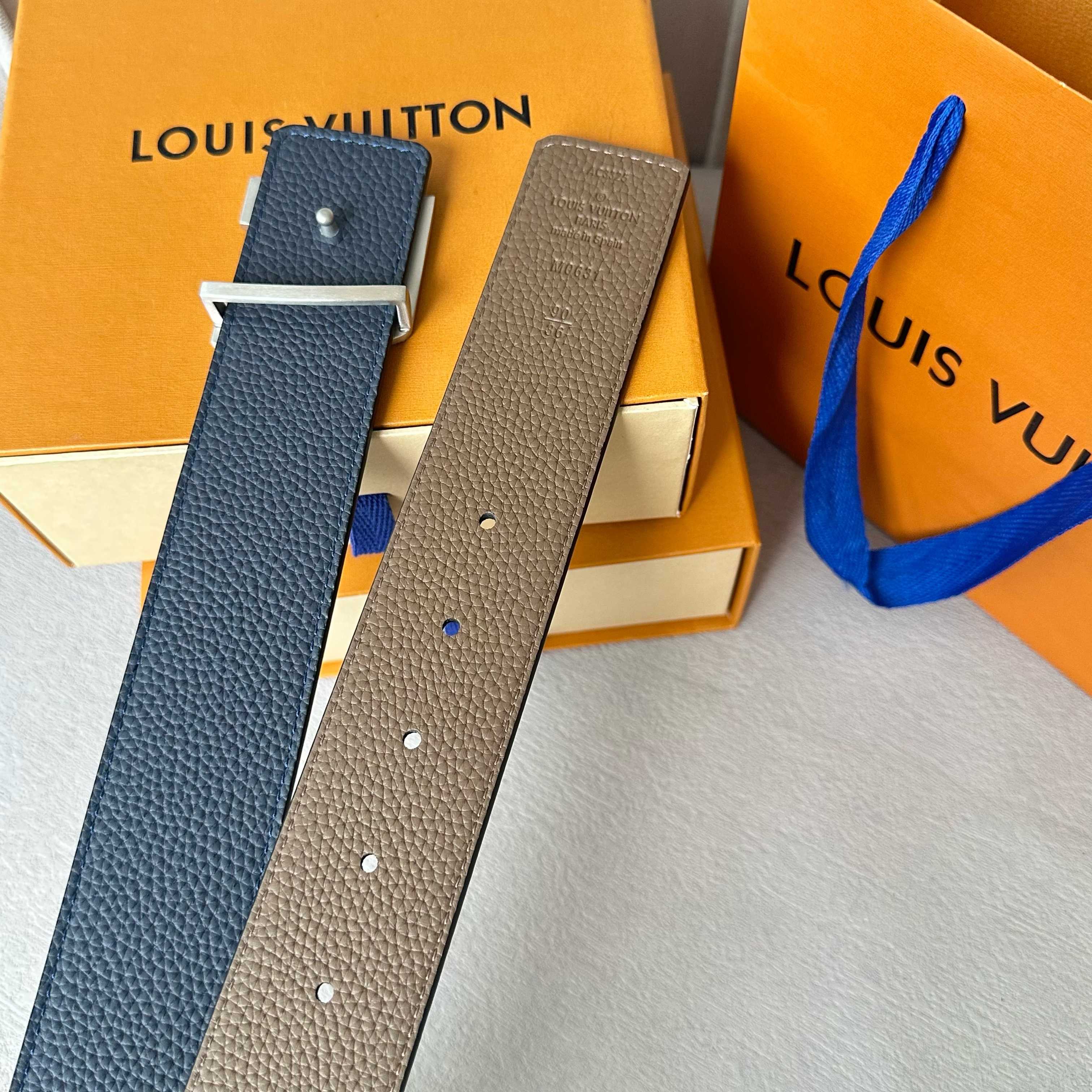 LOUIS VUITTON 原版包裝➕1.0 幅広40mmのダブル面使用可能デザイン