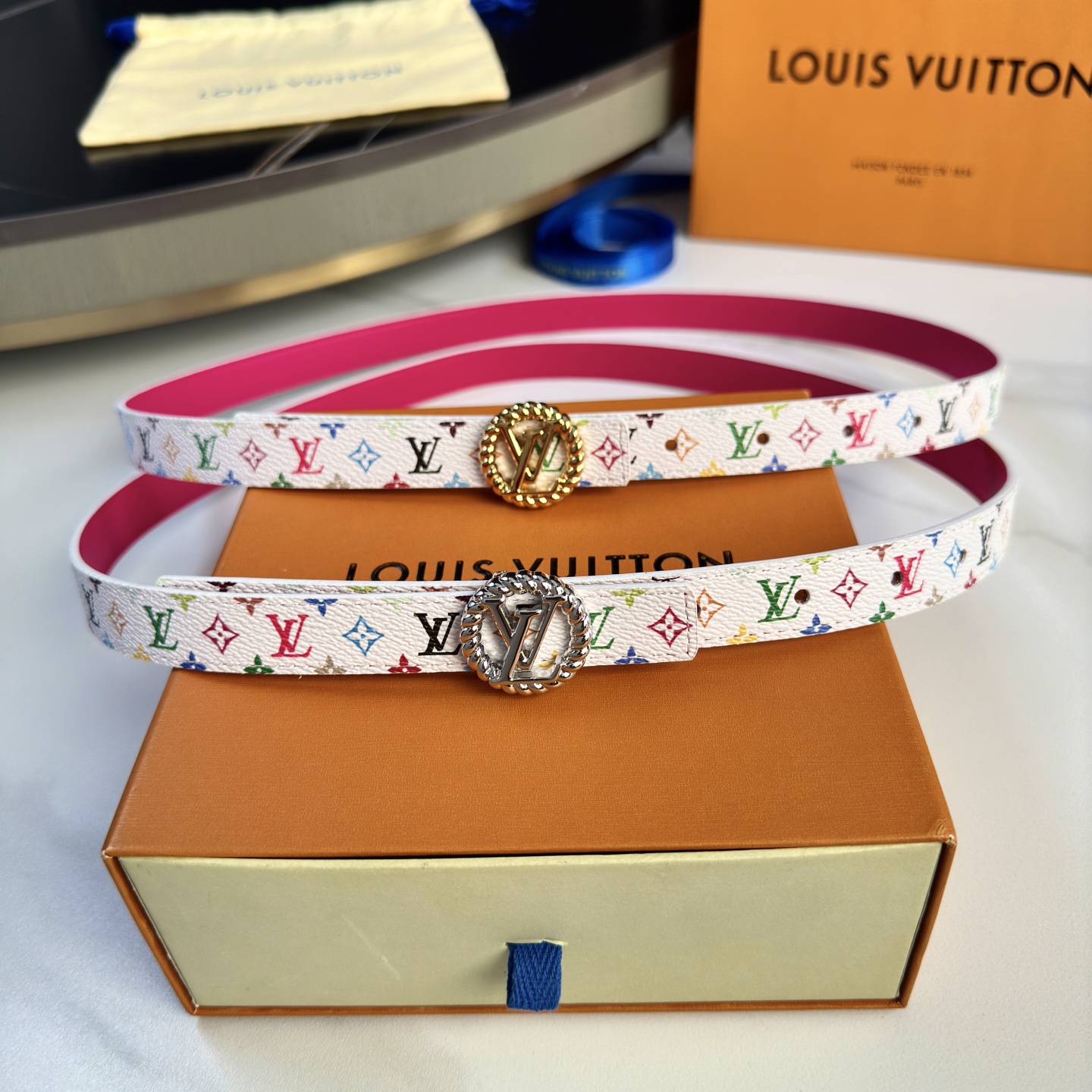 驢家 レディース 腰帯 小花シリーズ カスタム帆布