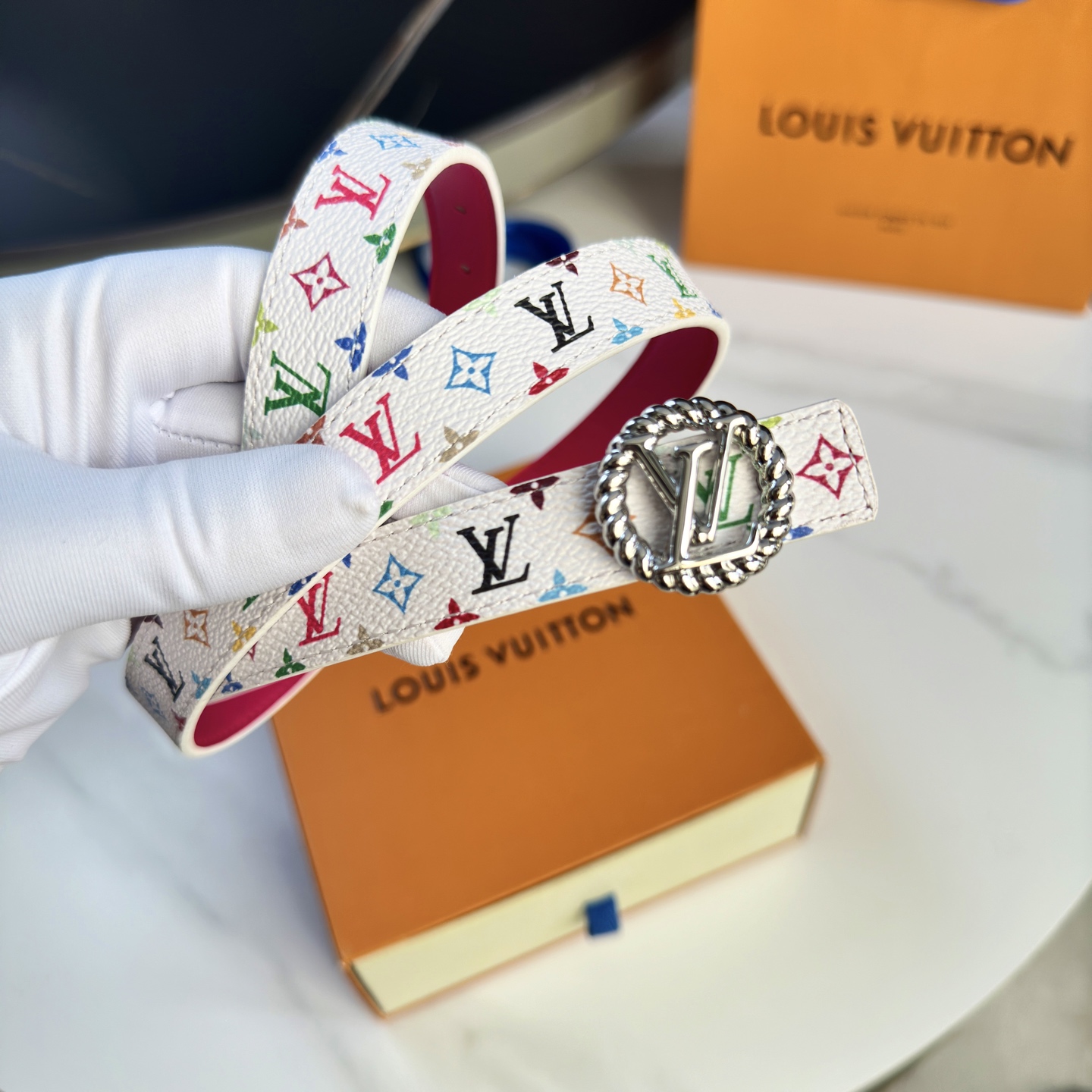 驢家 レディース 腰帯 小花シリーズ カスタム帆布