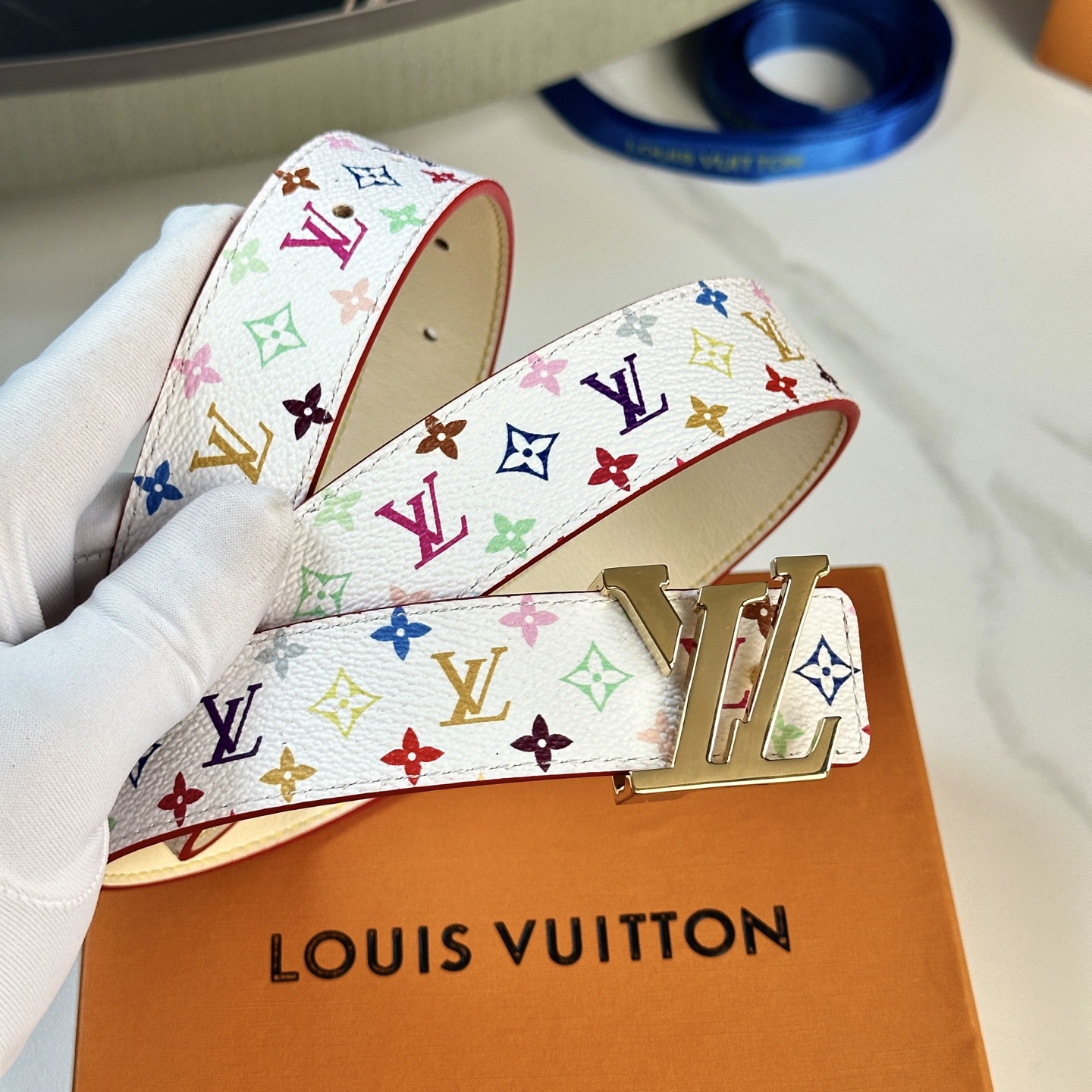 驢家 レディースウエストベルト 小花シリーズ 特注キャンバス