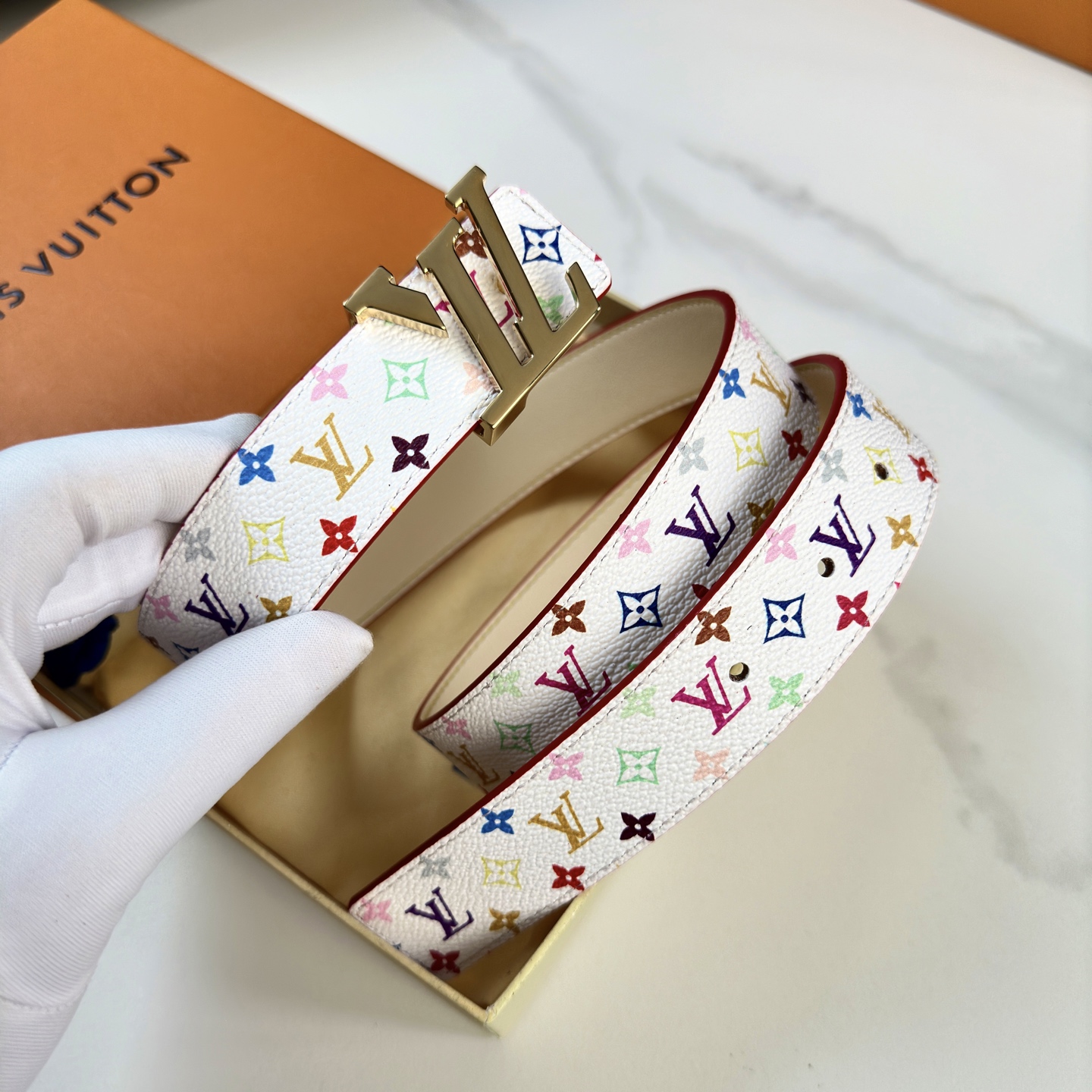 驢家 レディースウエストベルト 小花シリーズ 特注キャンバス