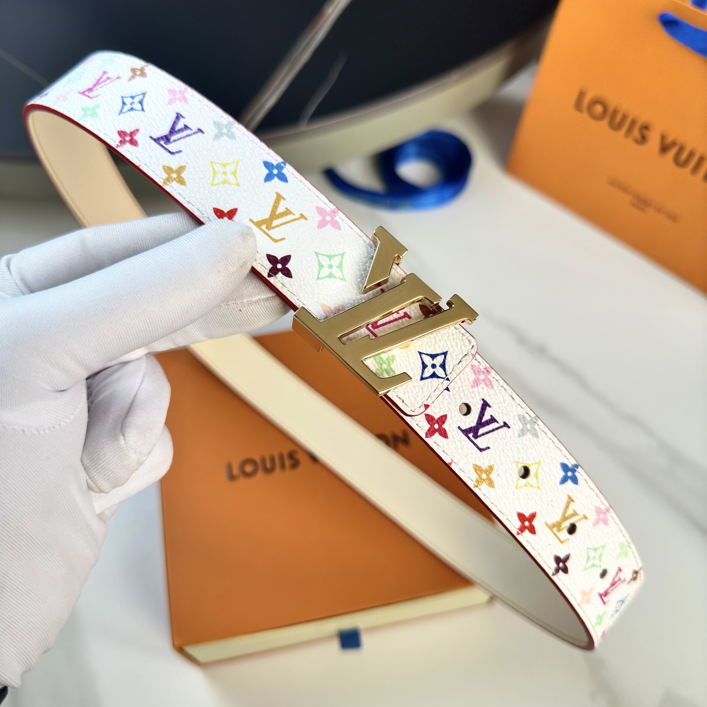 驢家 レディースウエストベルト 小花シリーズ 特注キャンバス