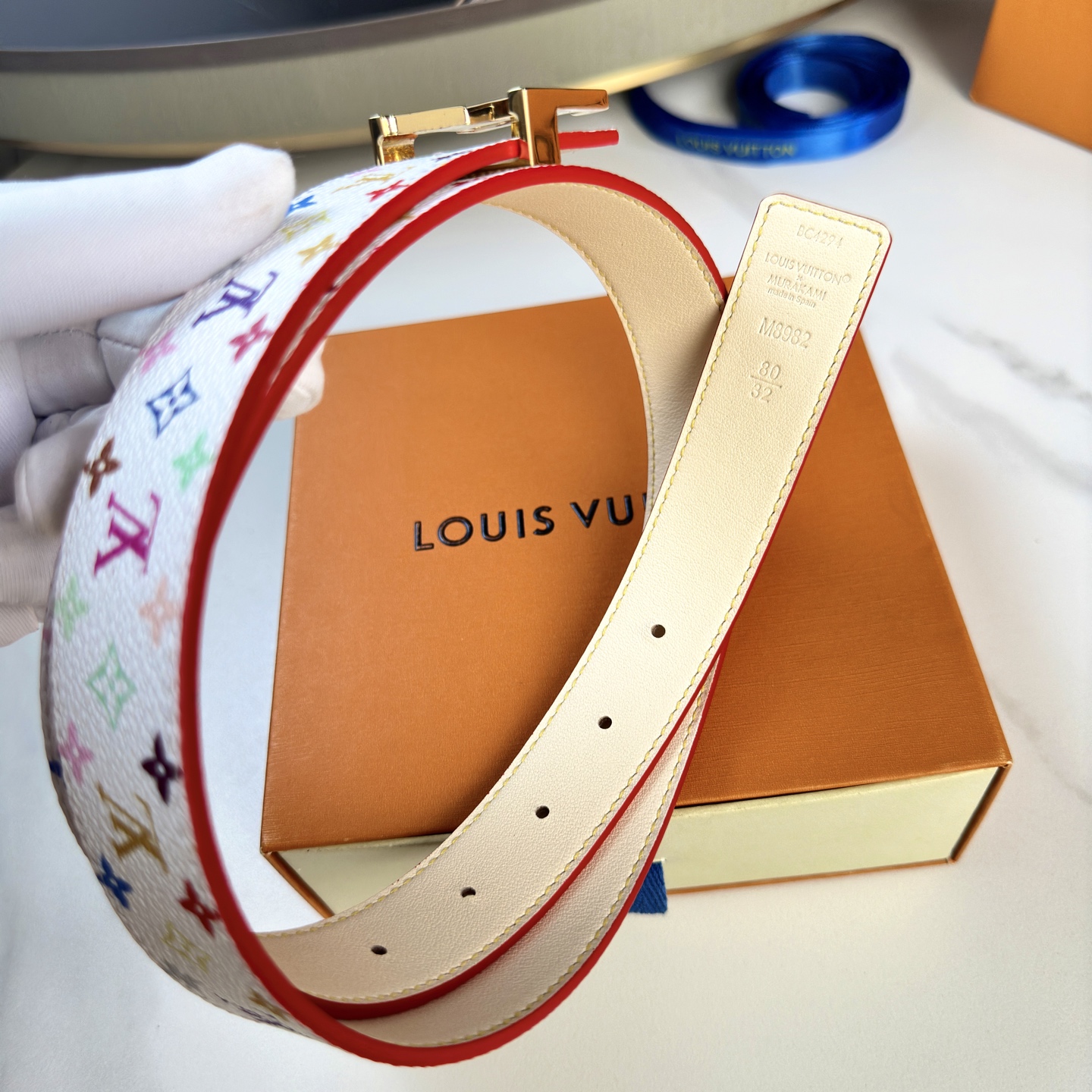 驢家 レディースウエストベルト 小花シリーズ 特注キャンバス