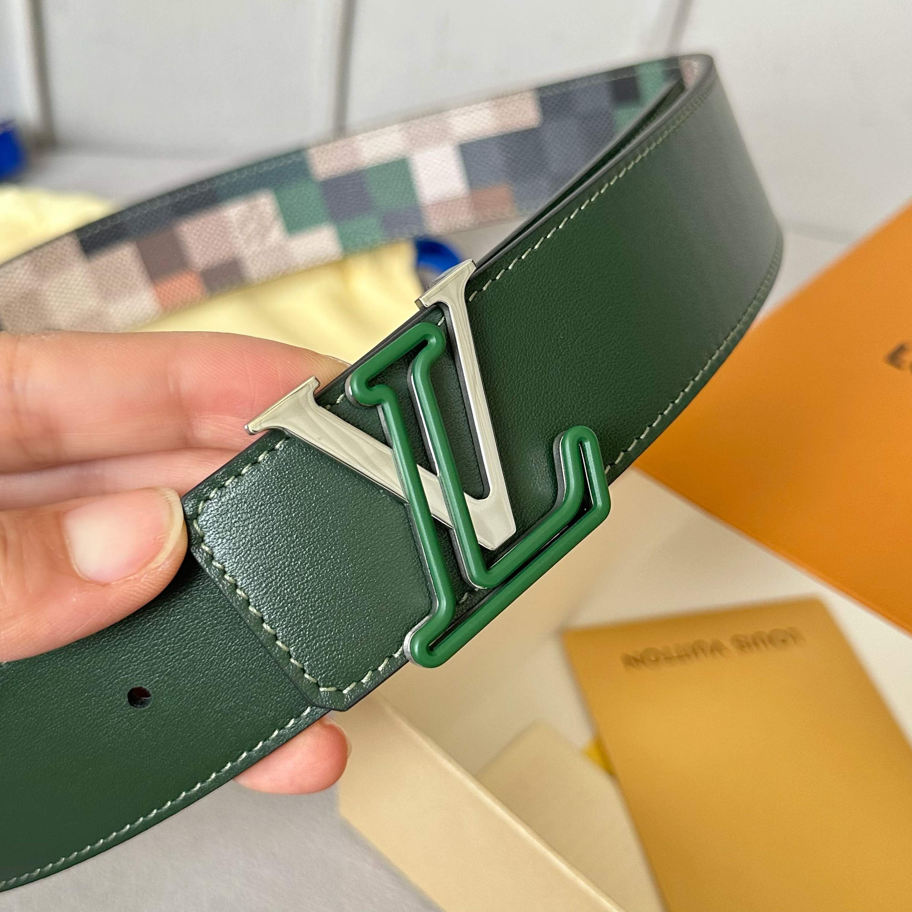 驢牌原單新品 ダブルフェイスレザーベルト 40mm幅