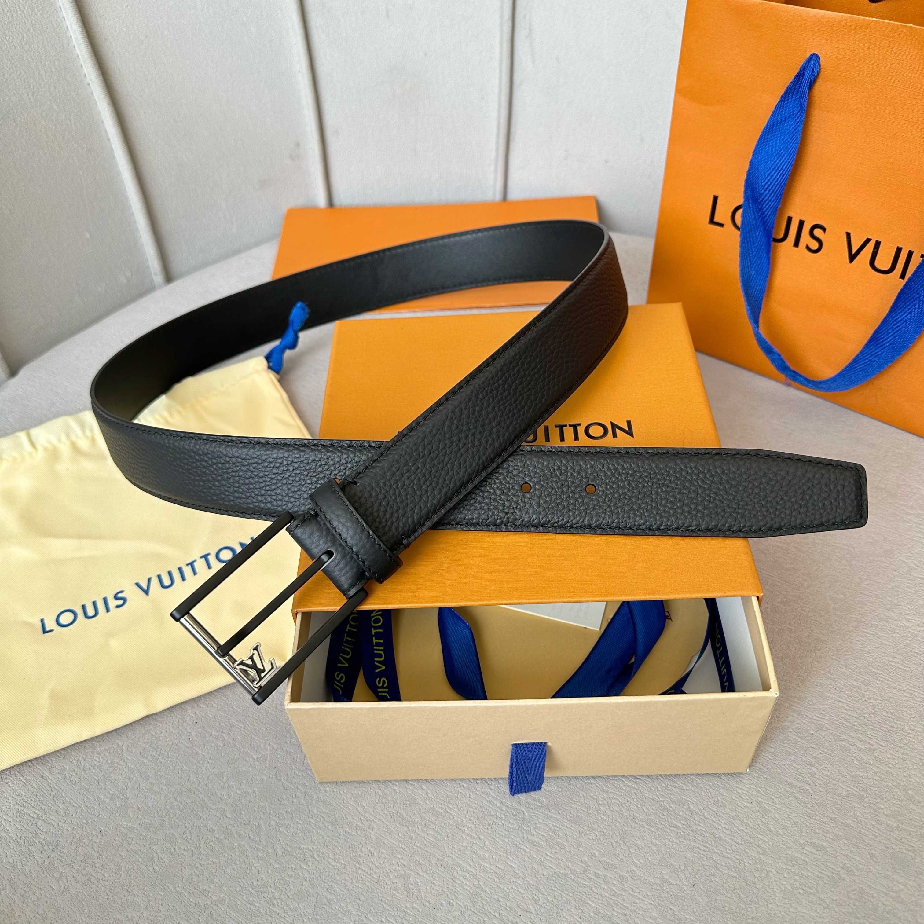 LOUIS VUITTON 男士原單腰帶 - 经典双面小牛皮