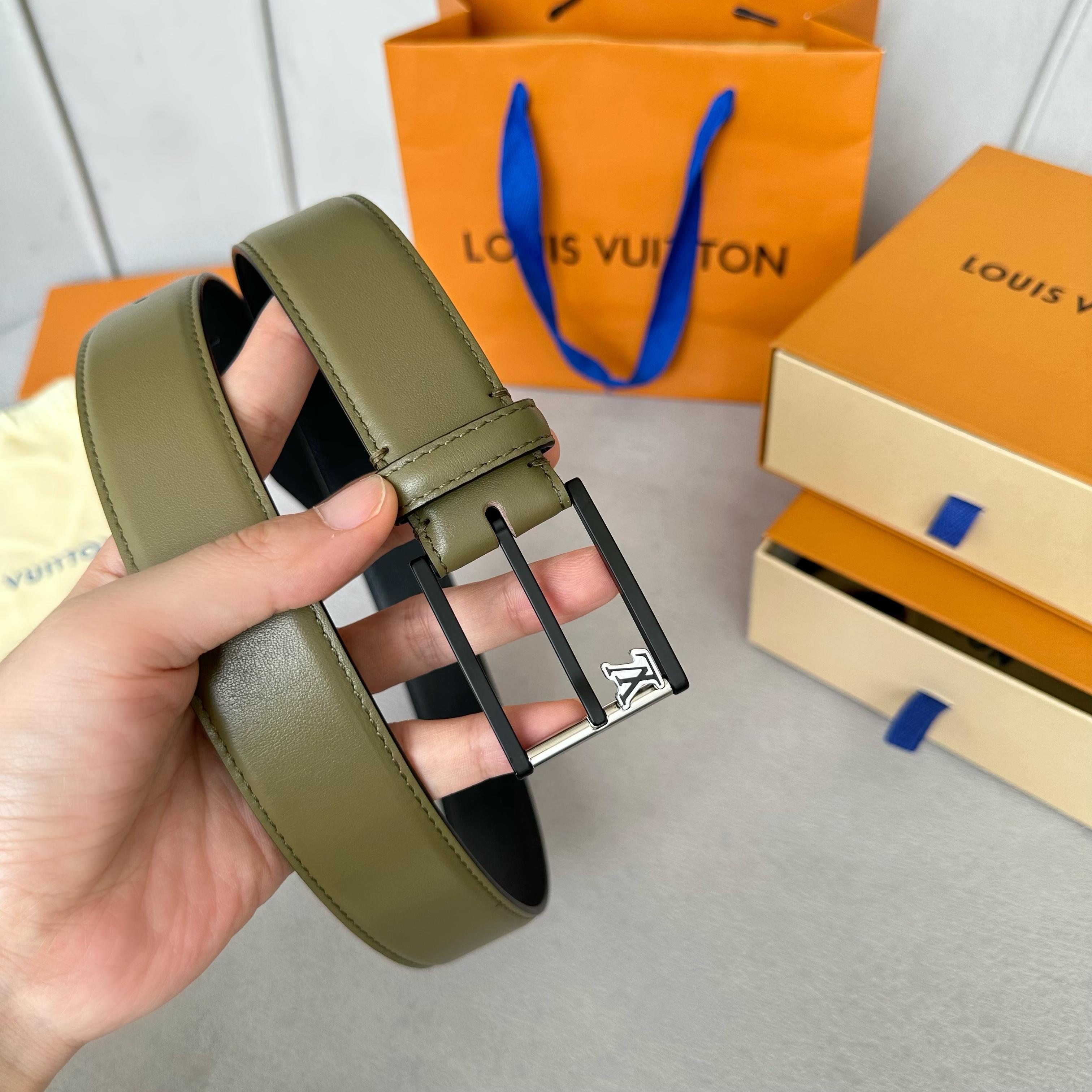 LOUIS VUITTON 原版包装 男士腰帶 35mm幅広デザイン