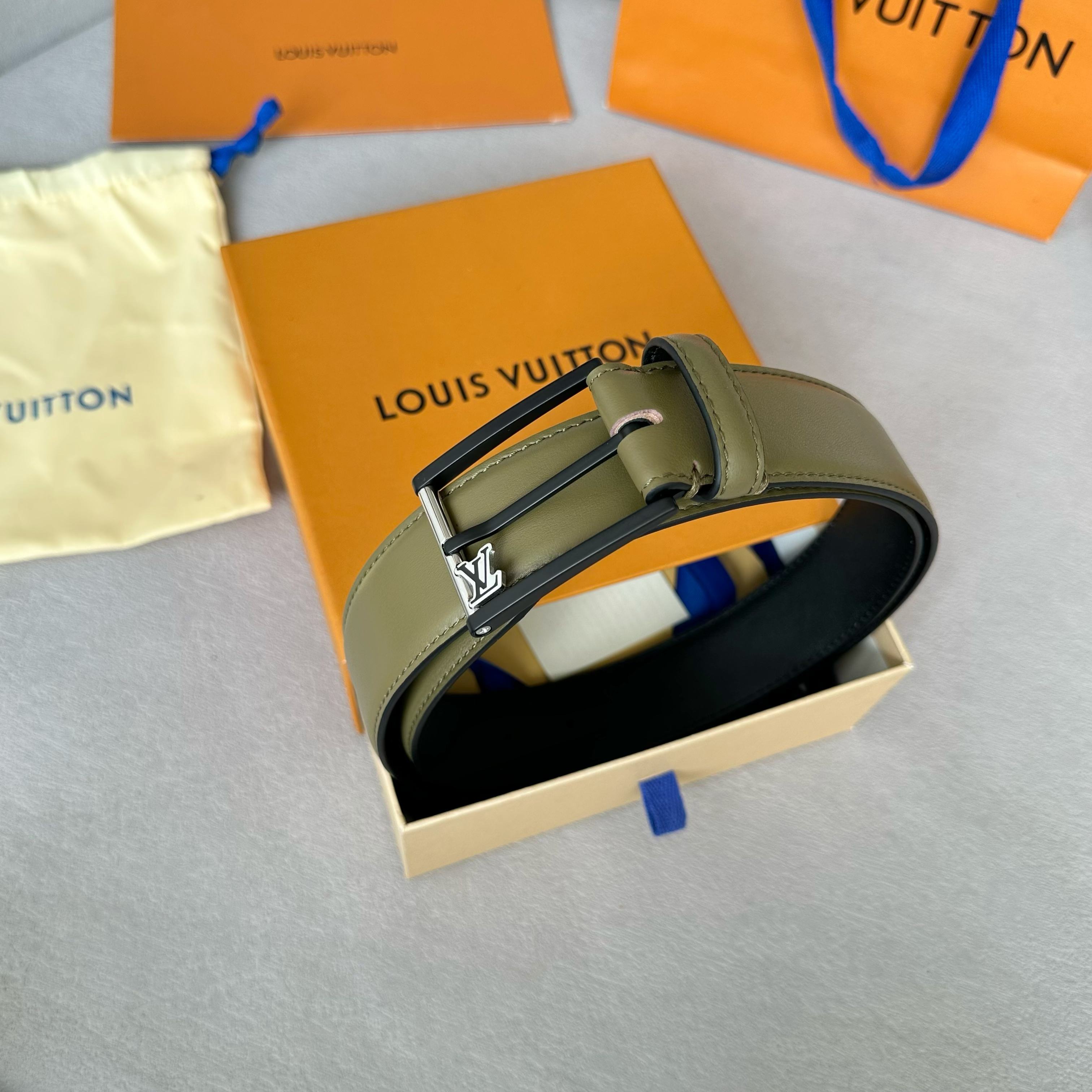 LOUIS VUITTON 原版包装 男士腰帶 35mm幅広デザイン