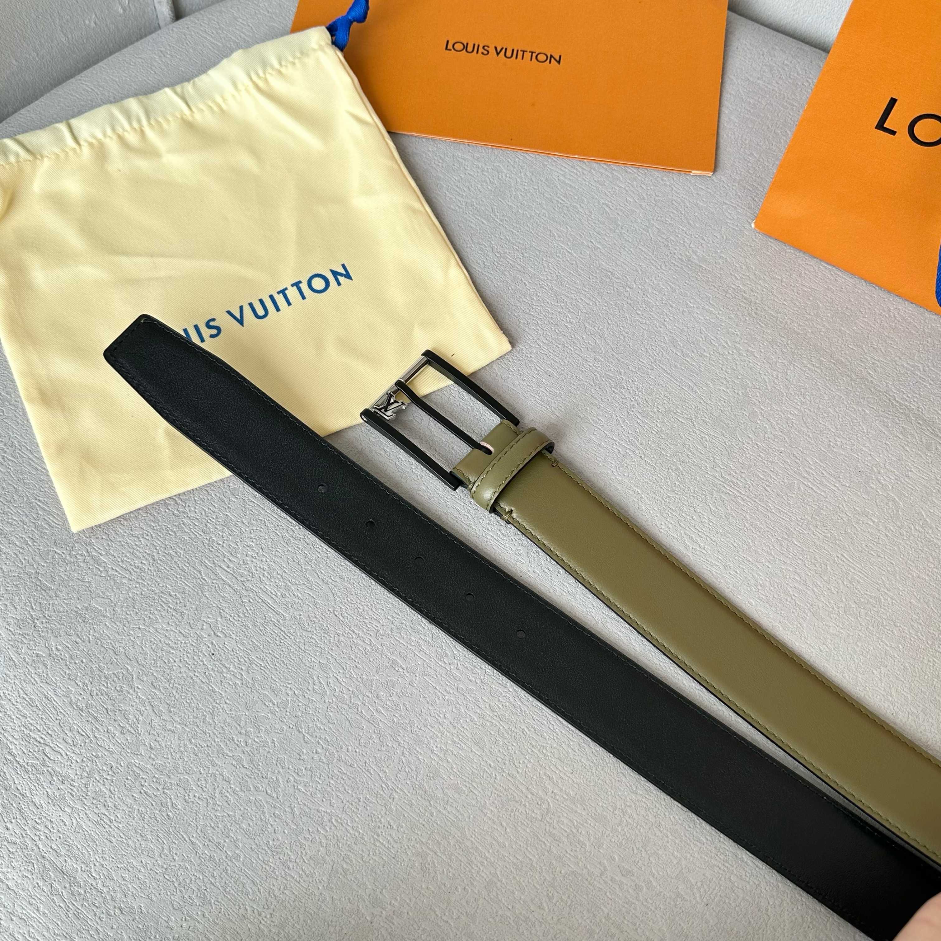 LOUIS VUITTON 原版包装 男士腰帶 35mm幅広デザイン