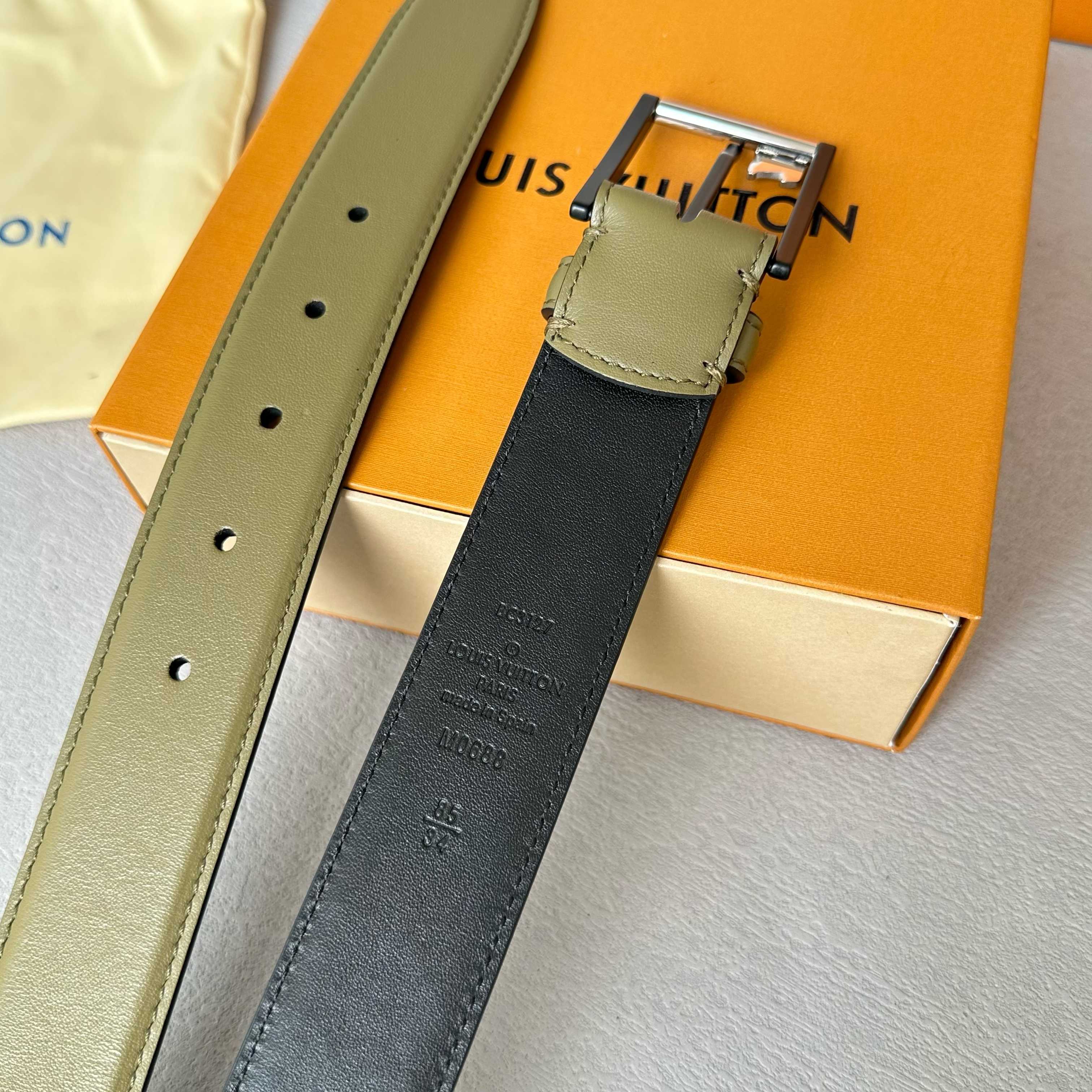 LOUIS VUITTON 原版包装 男士腰帶 35mm幅広デザイン