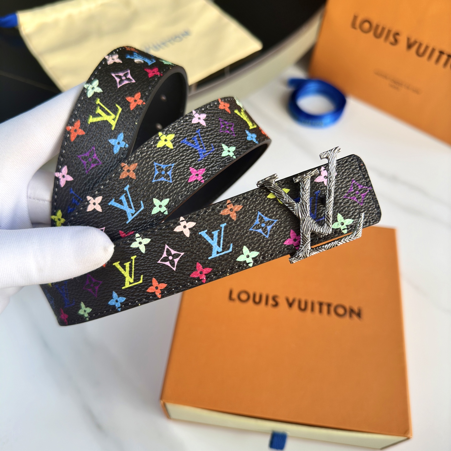 驢家 レディース腰ベルト 小花シリーズ フレッシュカスタムキャンバス