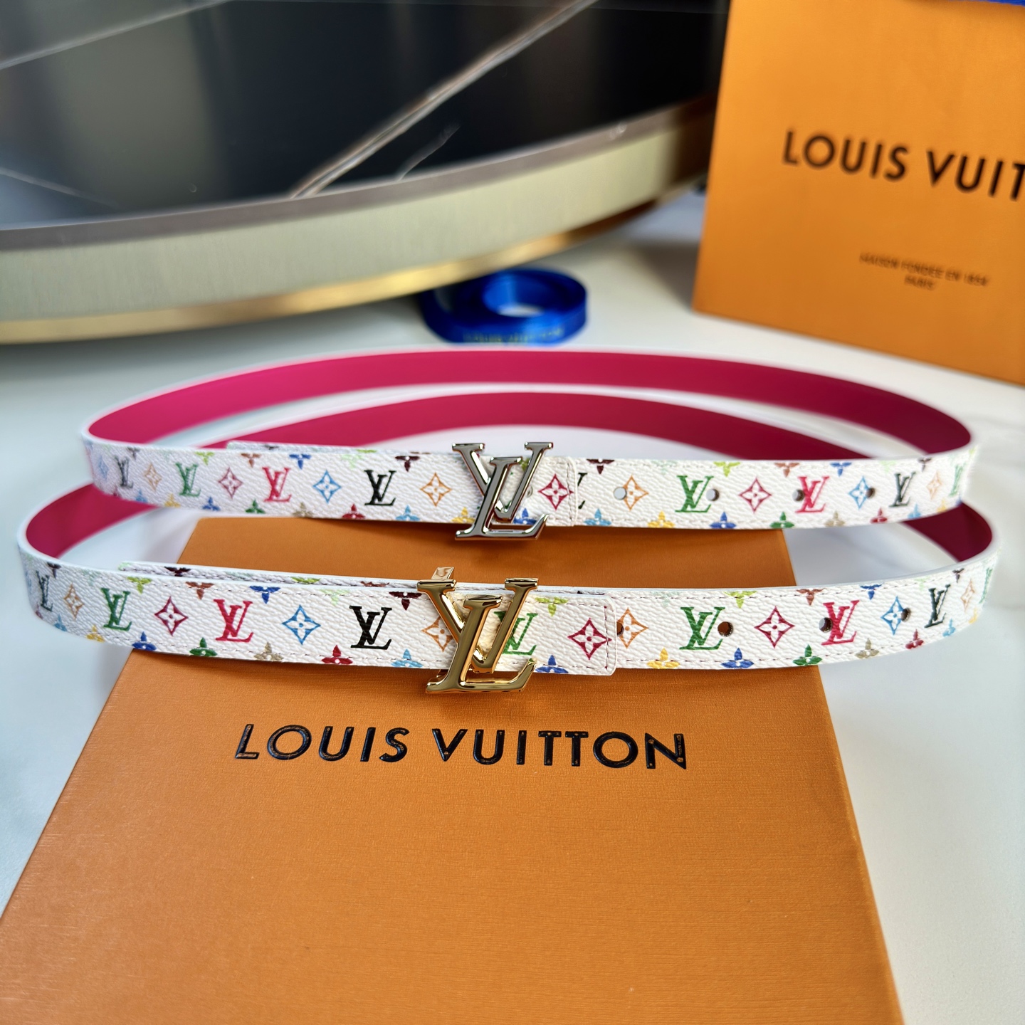 驢家 レディース腰帯 小花シリーズ カスタム帆布