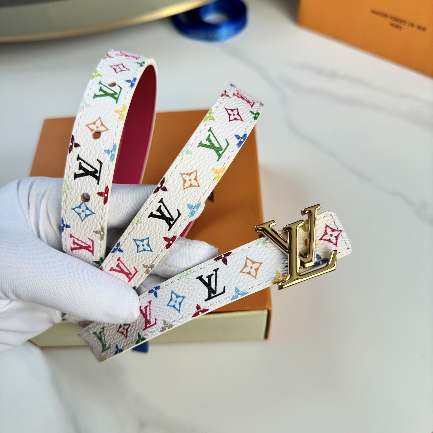 驢家 レディース腰帯 小花シリーズ カスタム帆布