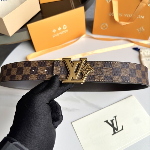 Louis Vuitton Reversible Taurillon Leather Belt With LV Initial Buckle 1 Louis Vuitton Reversible Taurillon Leather Belt With LV Initial Buckle