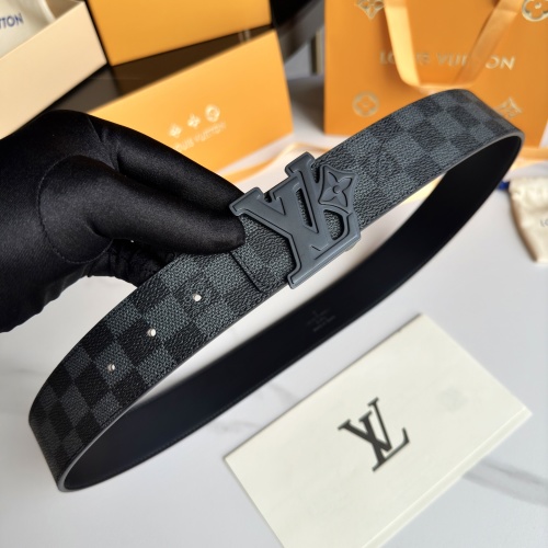 Louis Vuitton Taurillon Leather Belt - 4.0cm Width, Iconic LV Buckle 1 Louis Vuitton Taurillon Leather Belt - 4.0cm Width, Iconic LV Buckle