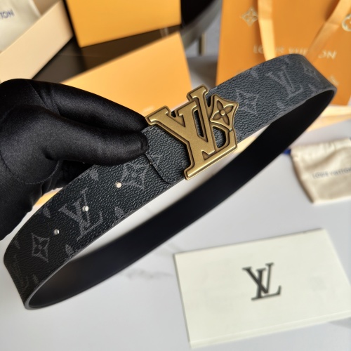 Louis Vuitton Taurillon Leather Belt with LV Initials Buckle - 4.0 cm Width 1 Louis Vuitton Taurillon Leather Belt with LV Initials Buckle - 4.0 cm Width