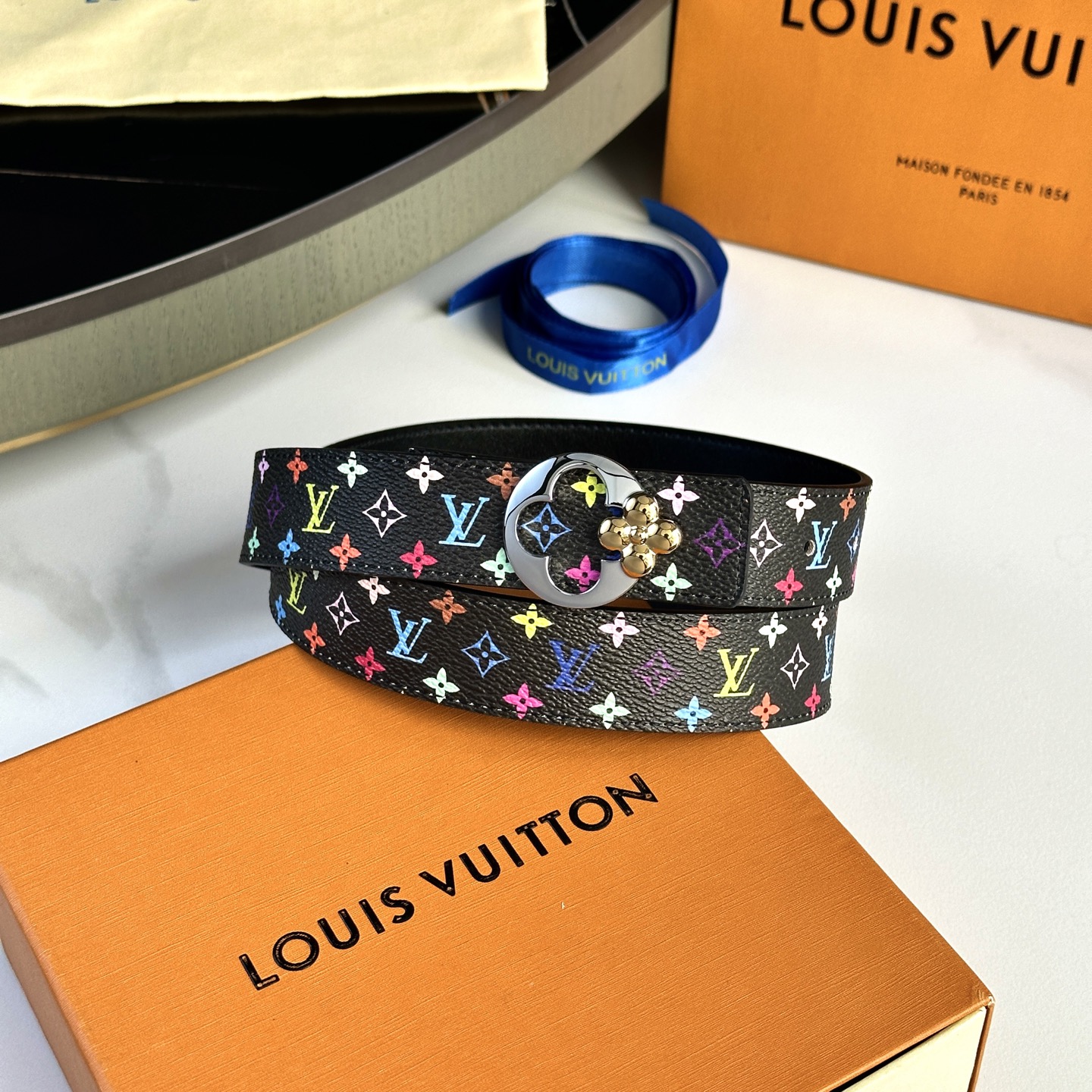 驢家 レディース 腰帯 小花シリーズ 3cm幅 クラシックデザイン