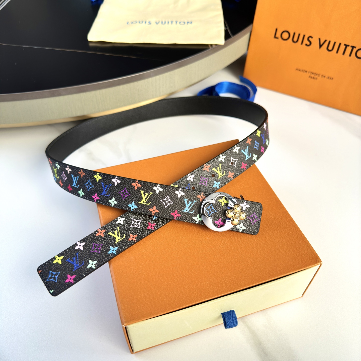 驢家 レディース 腰帯 小花シリーズ 3cm幅 クラシックデザイン