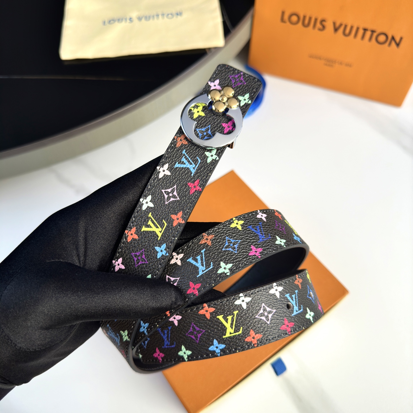 驢家 レディース 腰帯 小花シリーズ 3cm幅 クラシックデザイン