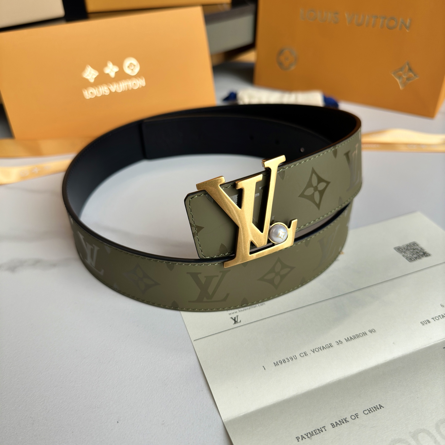 LOUIS VUITTON 男士原單腰帶 ダブルフェイスデザイン