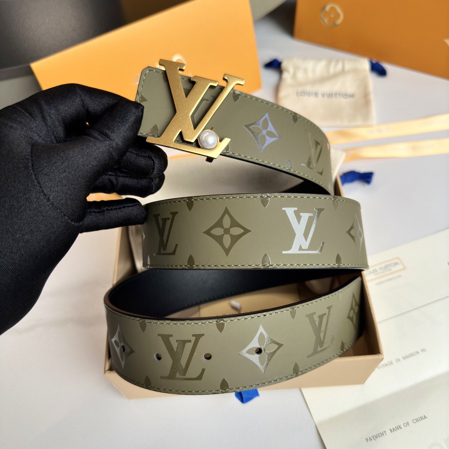LOUIS VUITTON 男士原單腰帶 ダブルフェイスデザイン