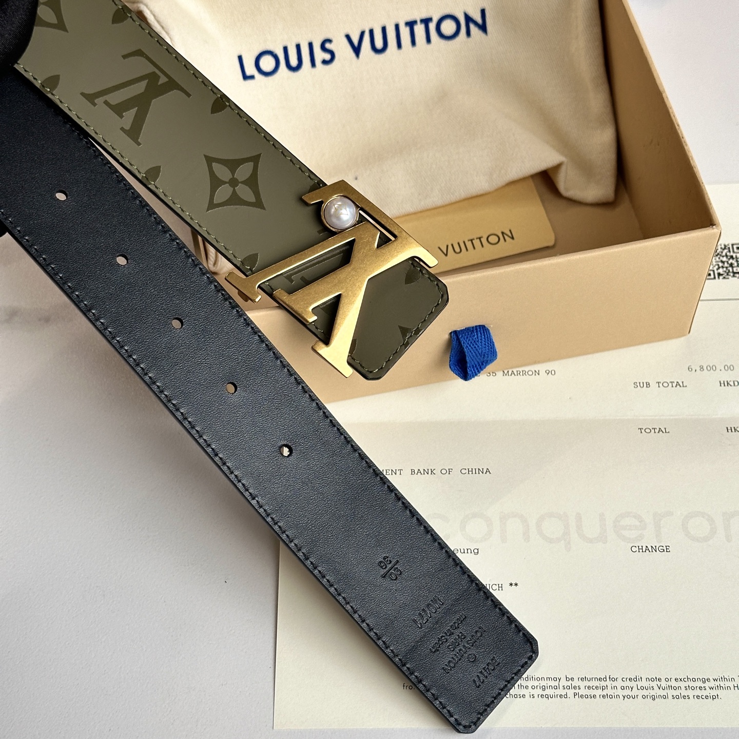 LOUIS VUITTON 男士原單腰帶 ダブルフェイスデザイン