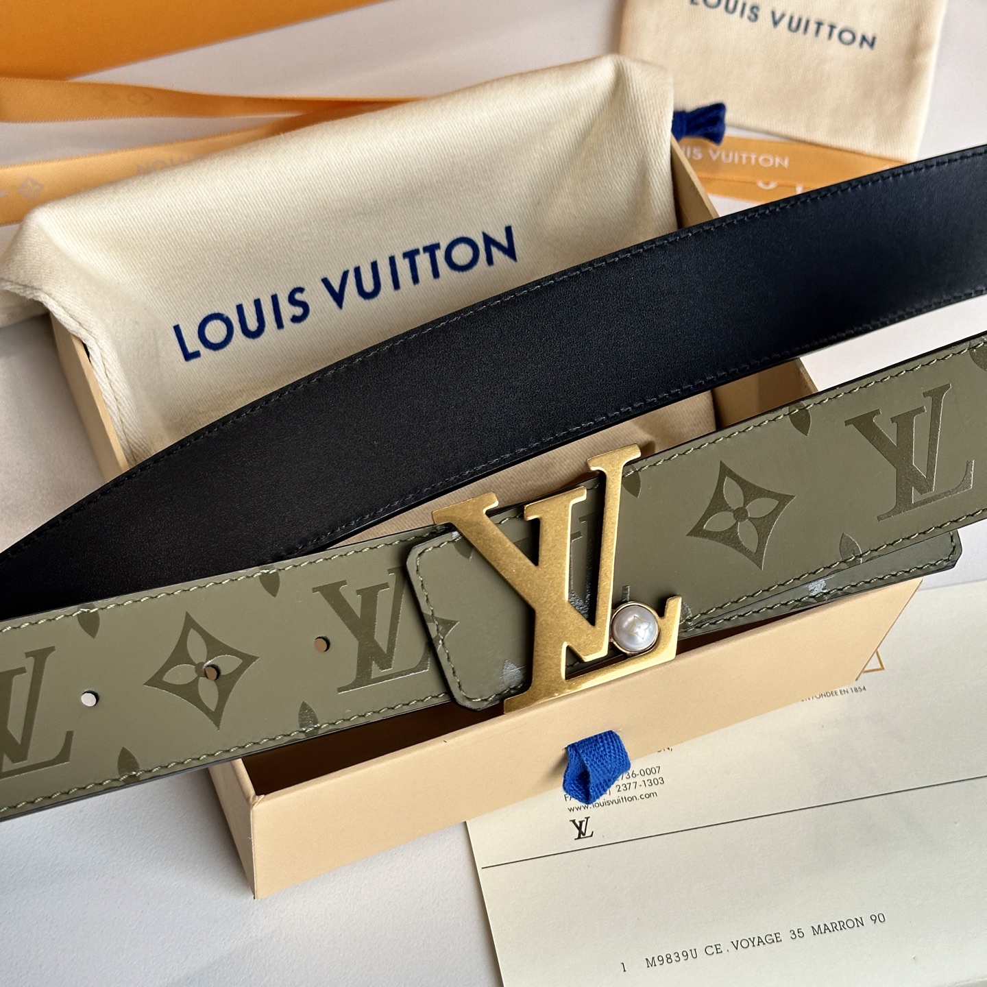 LOUIS VUITTON 男士原單腰帶 ダブルフェイスデザイン